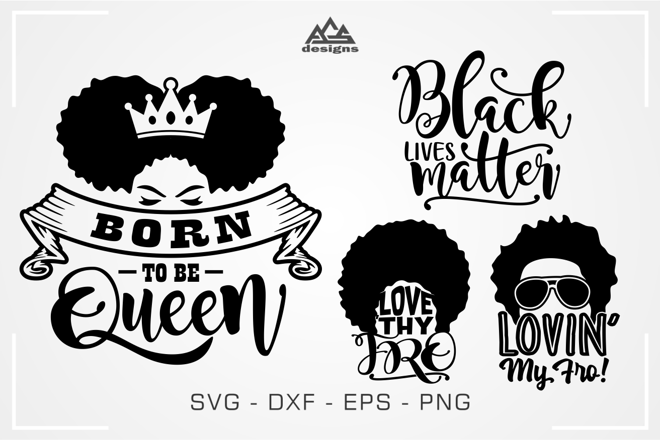 Download Afro Quotes Word Art Svg Design By Agsdesign Thehungryjpeg Com SVG, PNG, EPS, DXF File