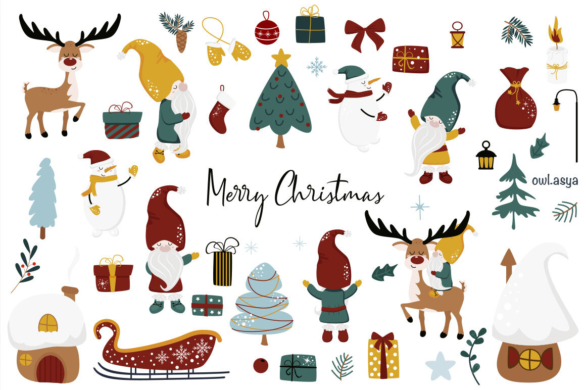 Merry Christmas By owl.asya | TheHungryJPEG