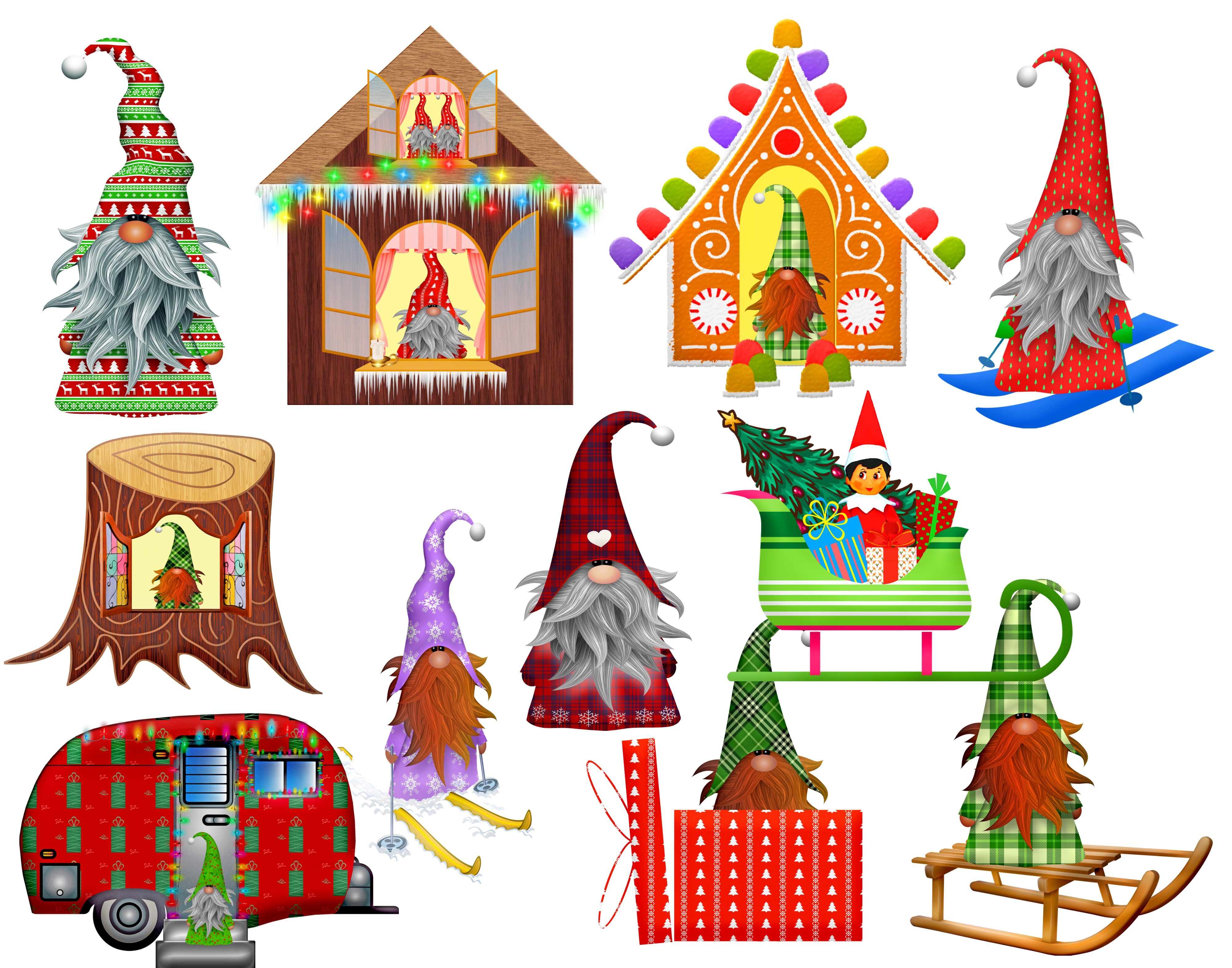 Download Christmas Gnomes Clipart