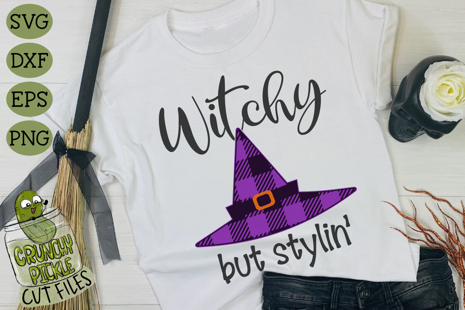 Witchy But Stylin' Halloween SVG File By Crunchy Pickle | TheHungryJPEG.com