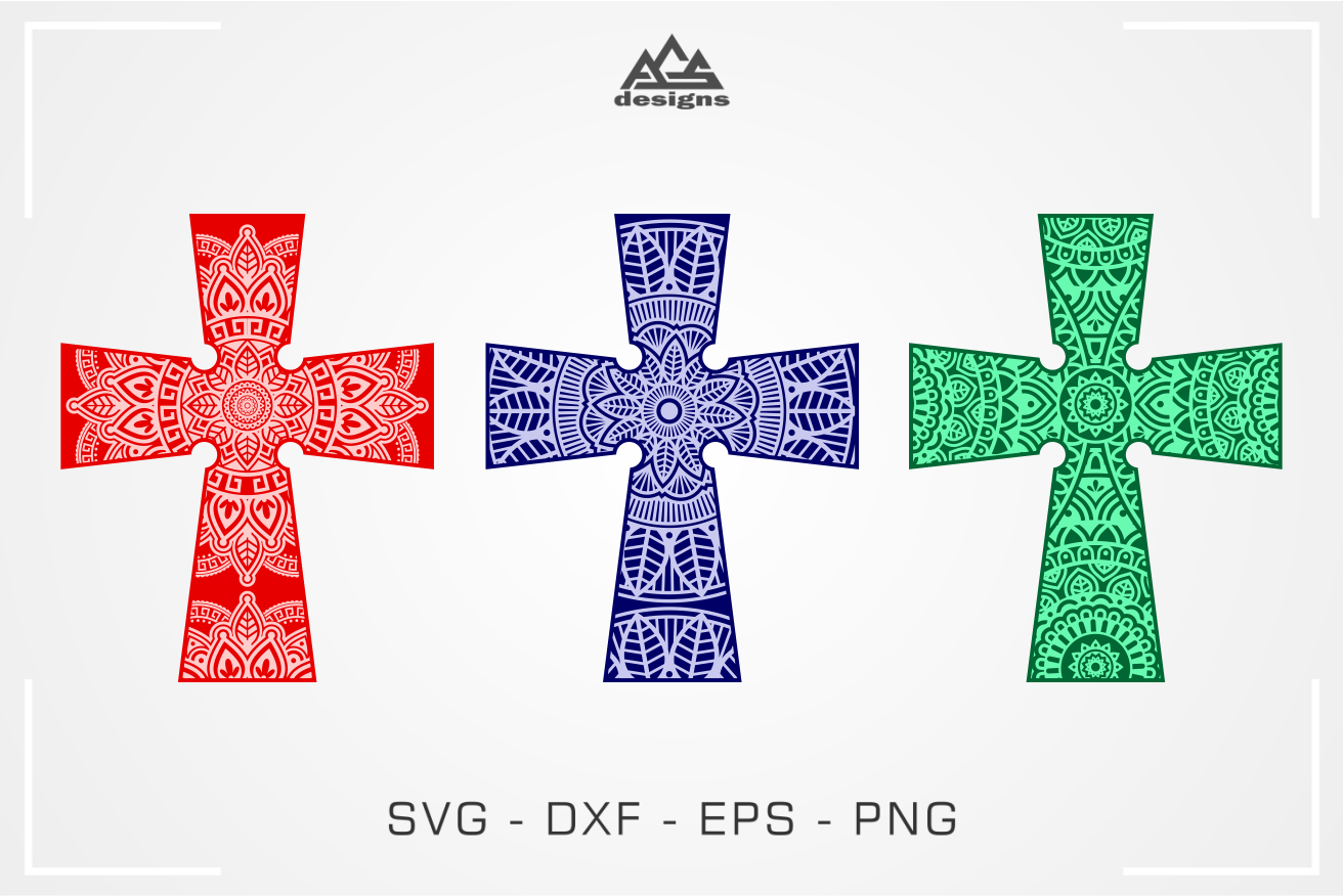 Download Cross Mandala Pattern Svg Design By Agsdesign Thehungryjpeg Com PSD Mockup Templates