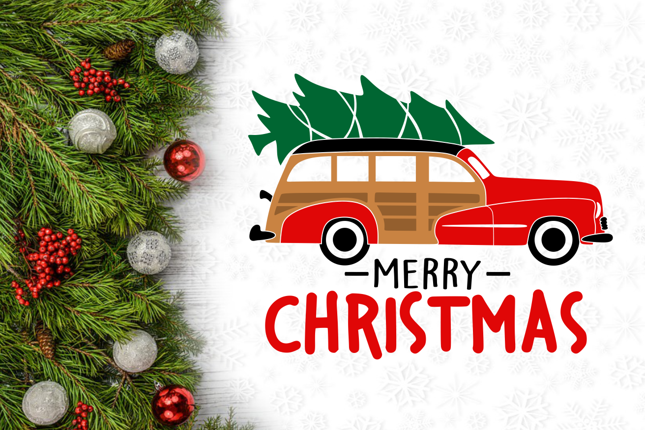 Classic Wagon Christmas Tree Svg Design By Agsdesign Thehungryjpeg Com