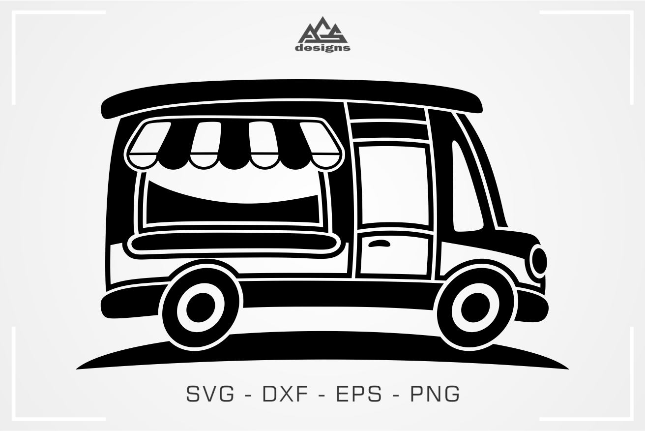 Food Truck Van Trailer Svg Design By Agsdesign Thehungryjpeg Com