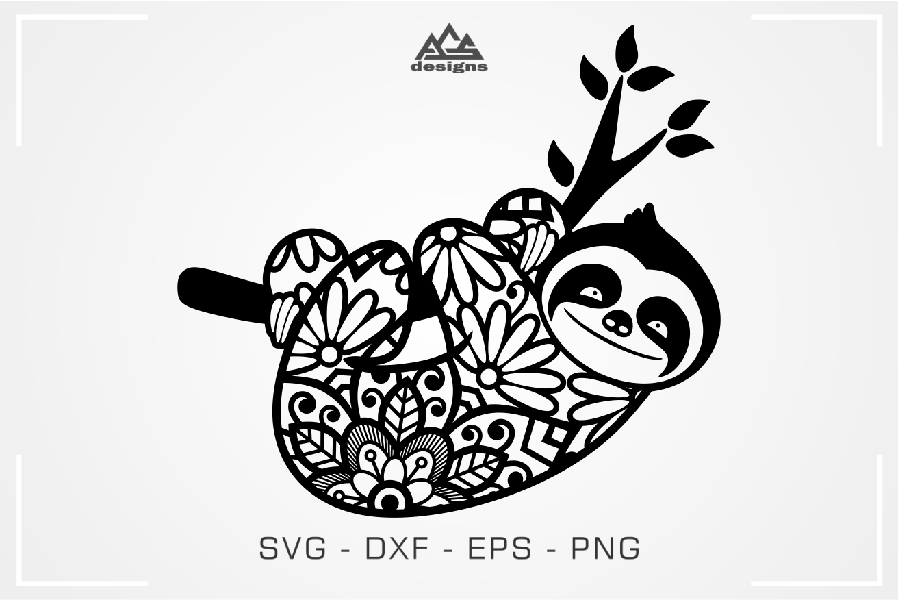 Free Free Mandala Sloth Svg 370 SVG PNG EPS DXF File