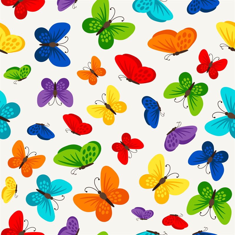 Colorful butterflies pattern design By SmartStartStocker | TheHungryJPEG