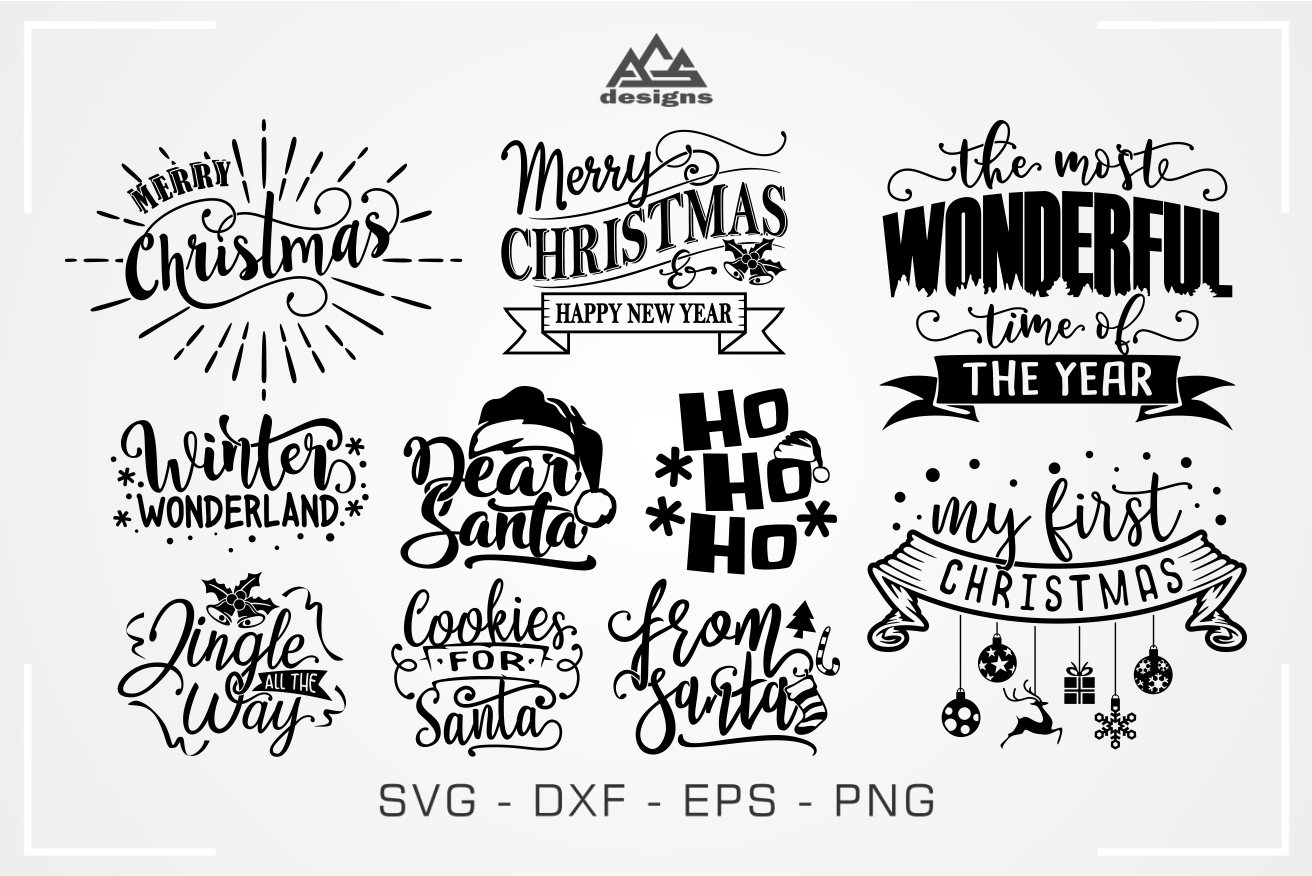 Christmas Quote Packs Svg Design By AgsDesign | TheHungryJPEG.com