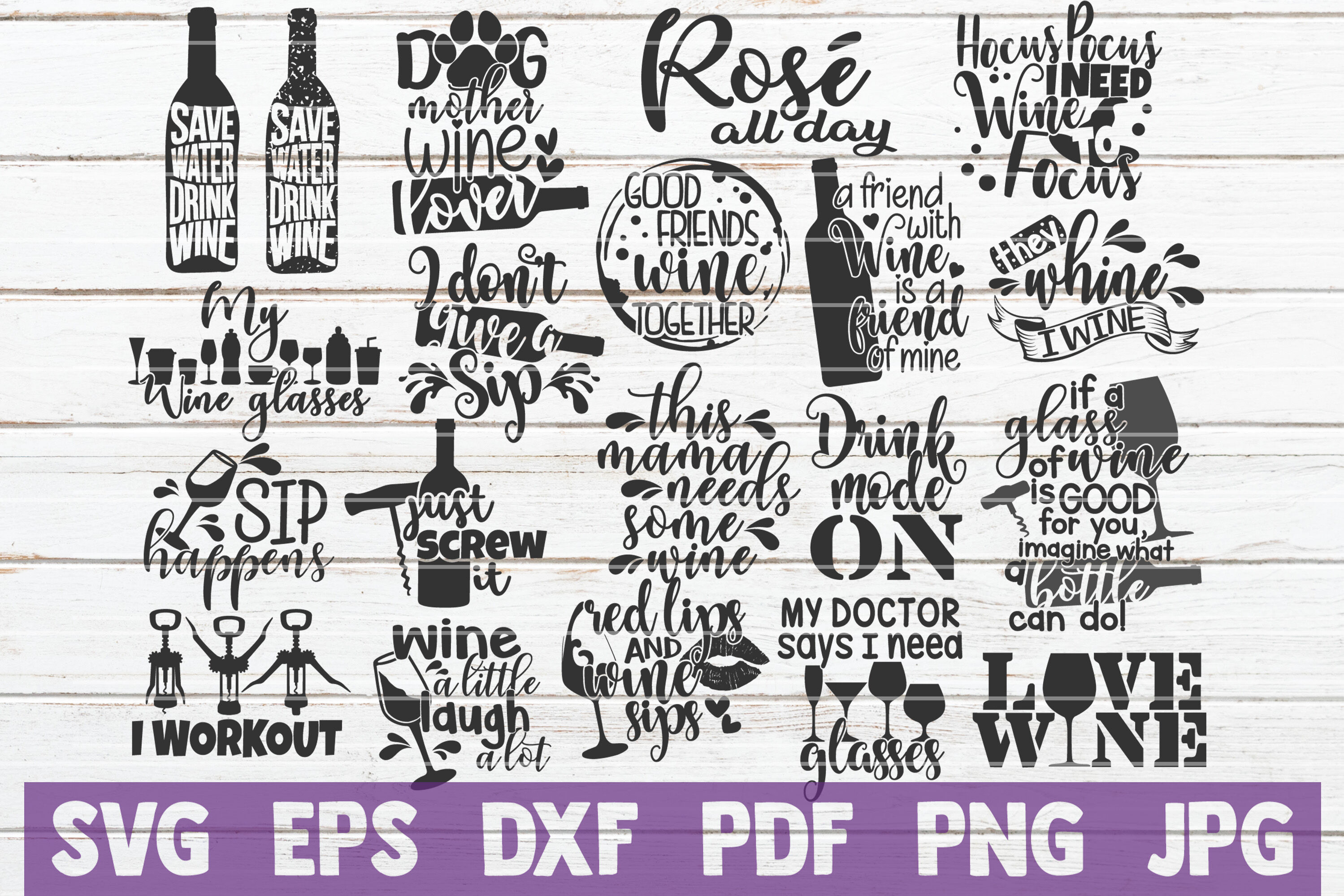Wine Lover - Wine SVG and Cut Files for Crafters