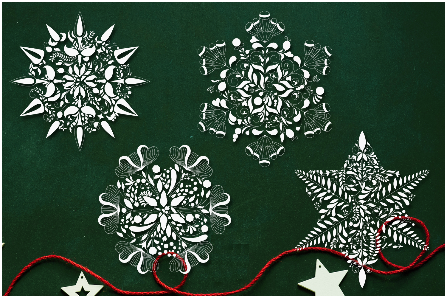 Download Christmas Mandala Snowflakes Svg Set By Craft N Cuts Thehungryjpeg Com