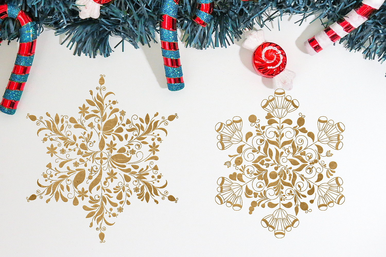 Download Christmas Mandala Snowflakes Svg Set By Craft N Cuts Thehungryjpeg Com