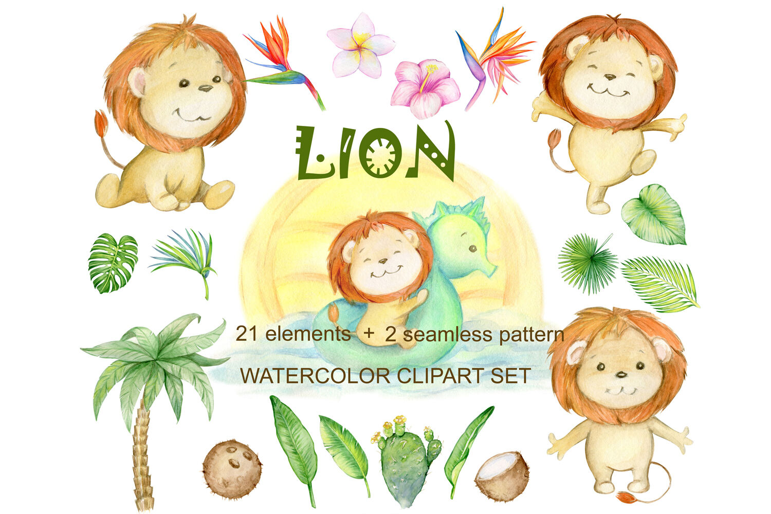 baby lion clip art
