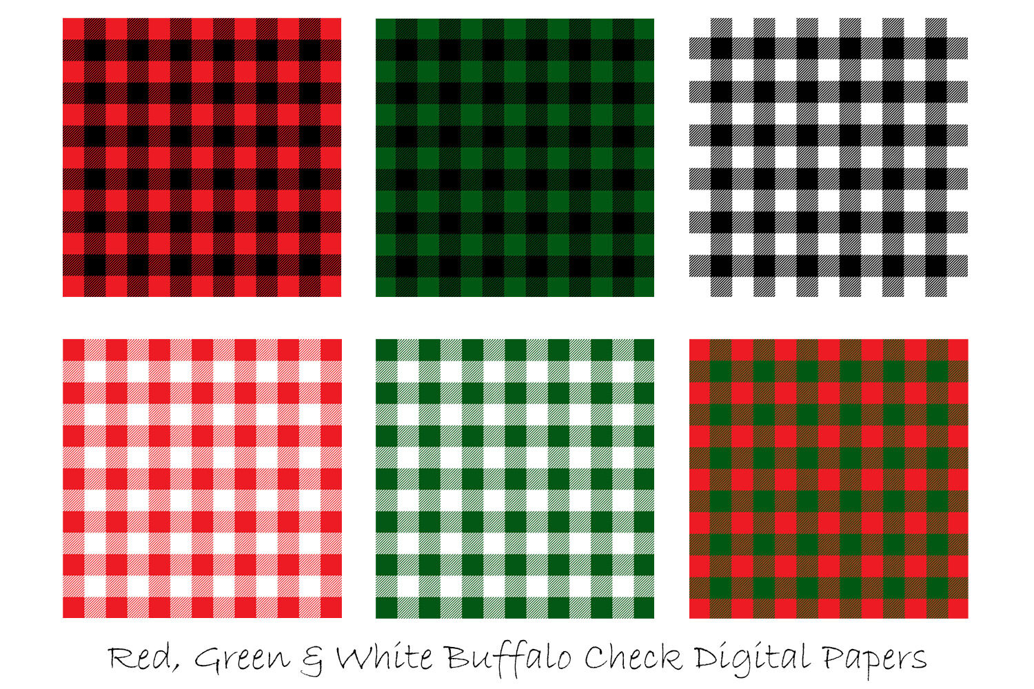 Christmas Buffalo Plaid Digital Paper