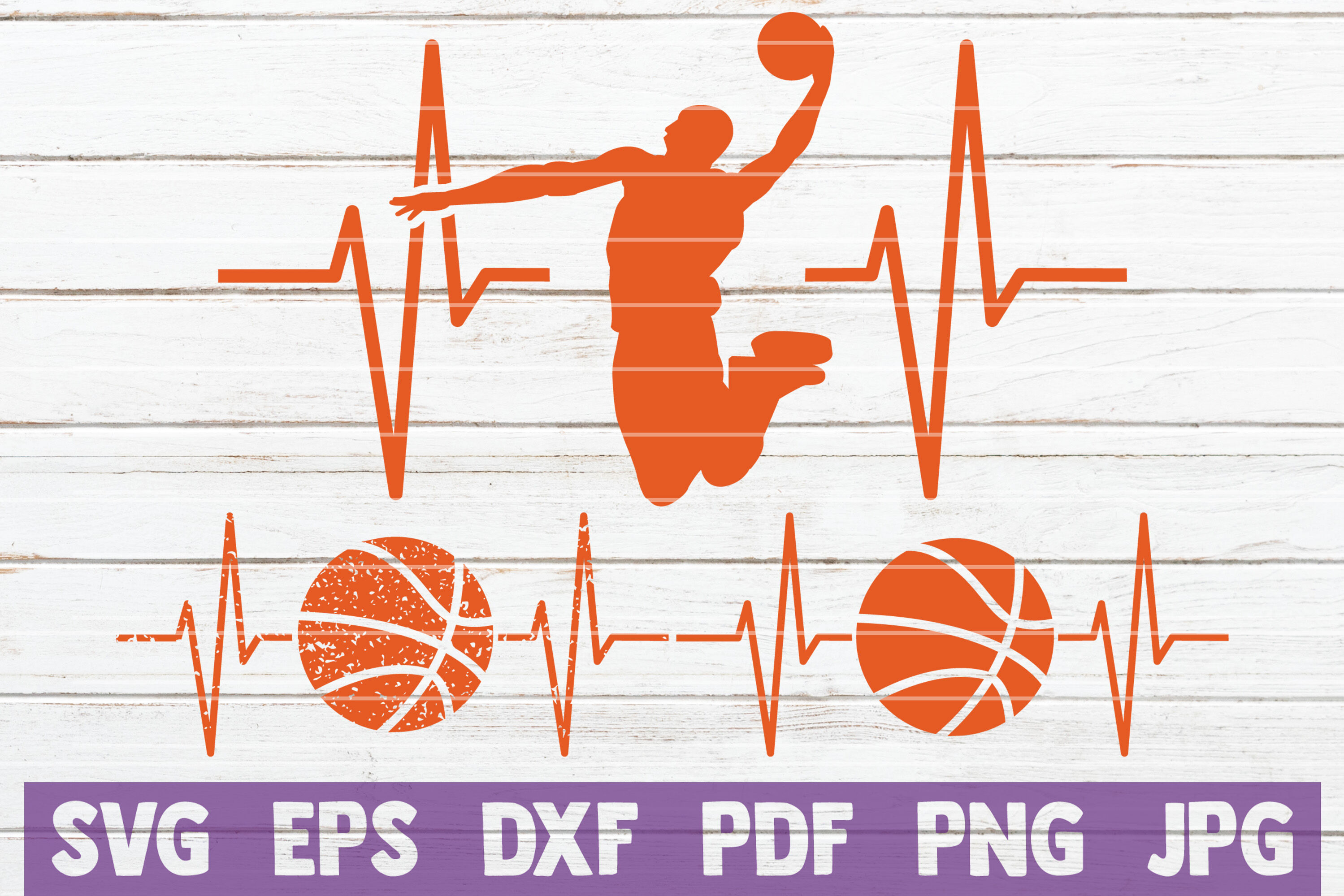 Download Basketball Heartbeat Svg Cut File By Mintymarshmallows Thehungryjpeg Com