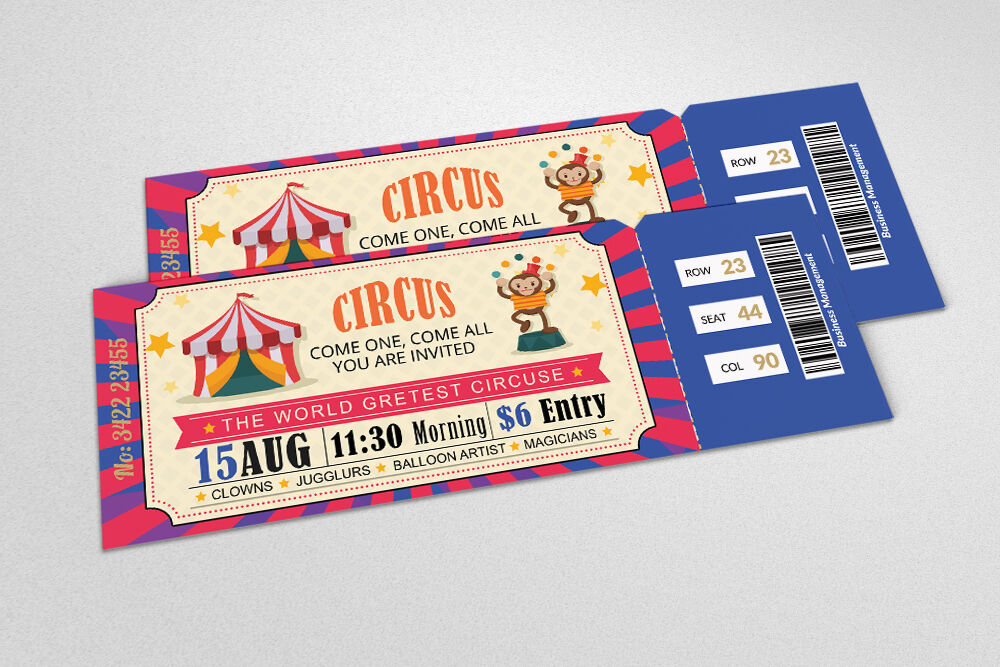 Circus Magic Show Tickets By Designhub Thehungryjpeg Com