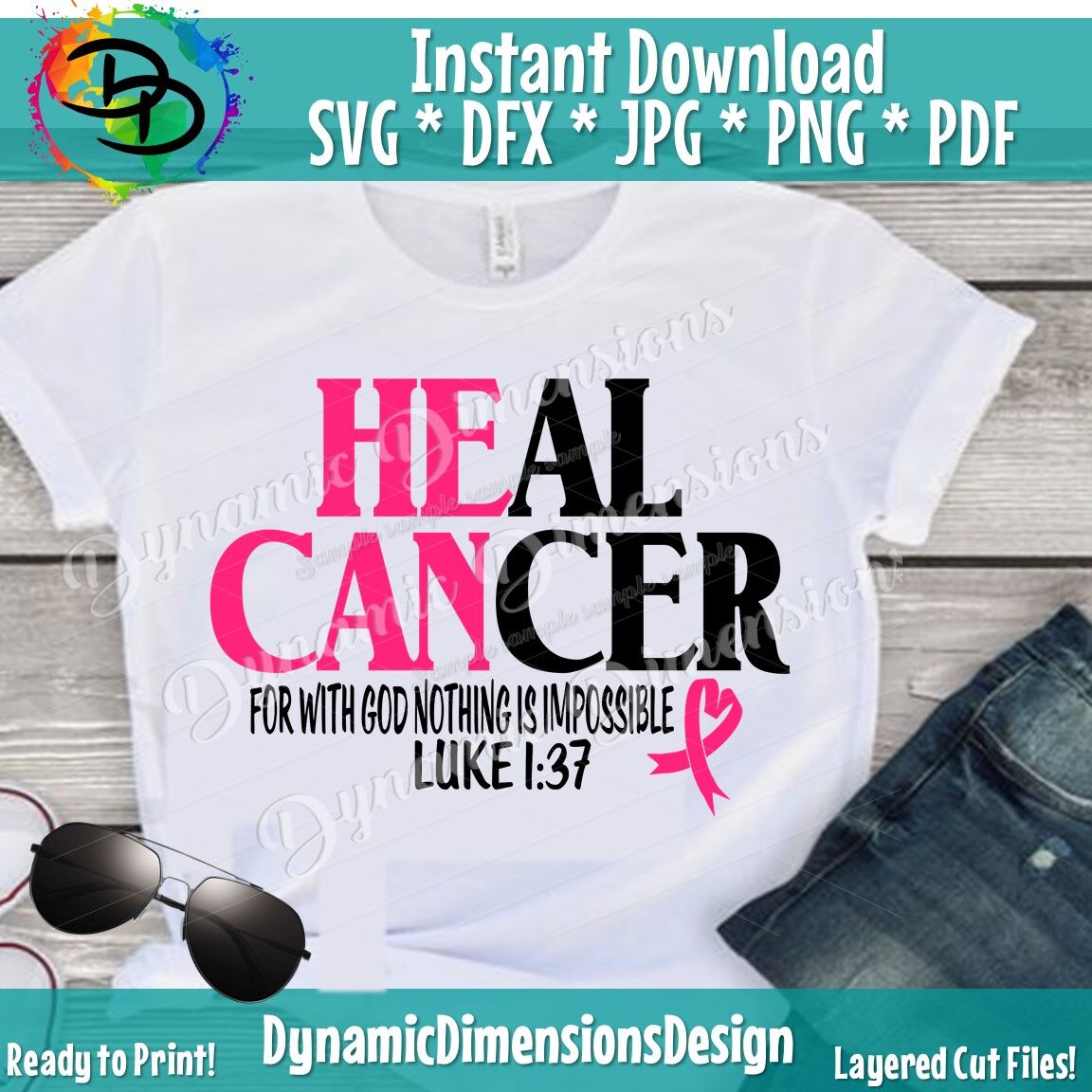 Heal Cancer svg, Christian svg, Religious svg, Fight for a Cure svg, B ...