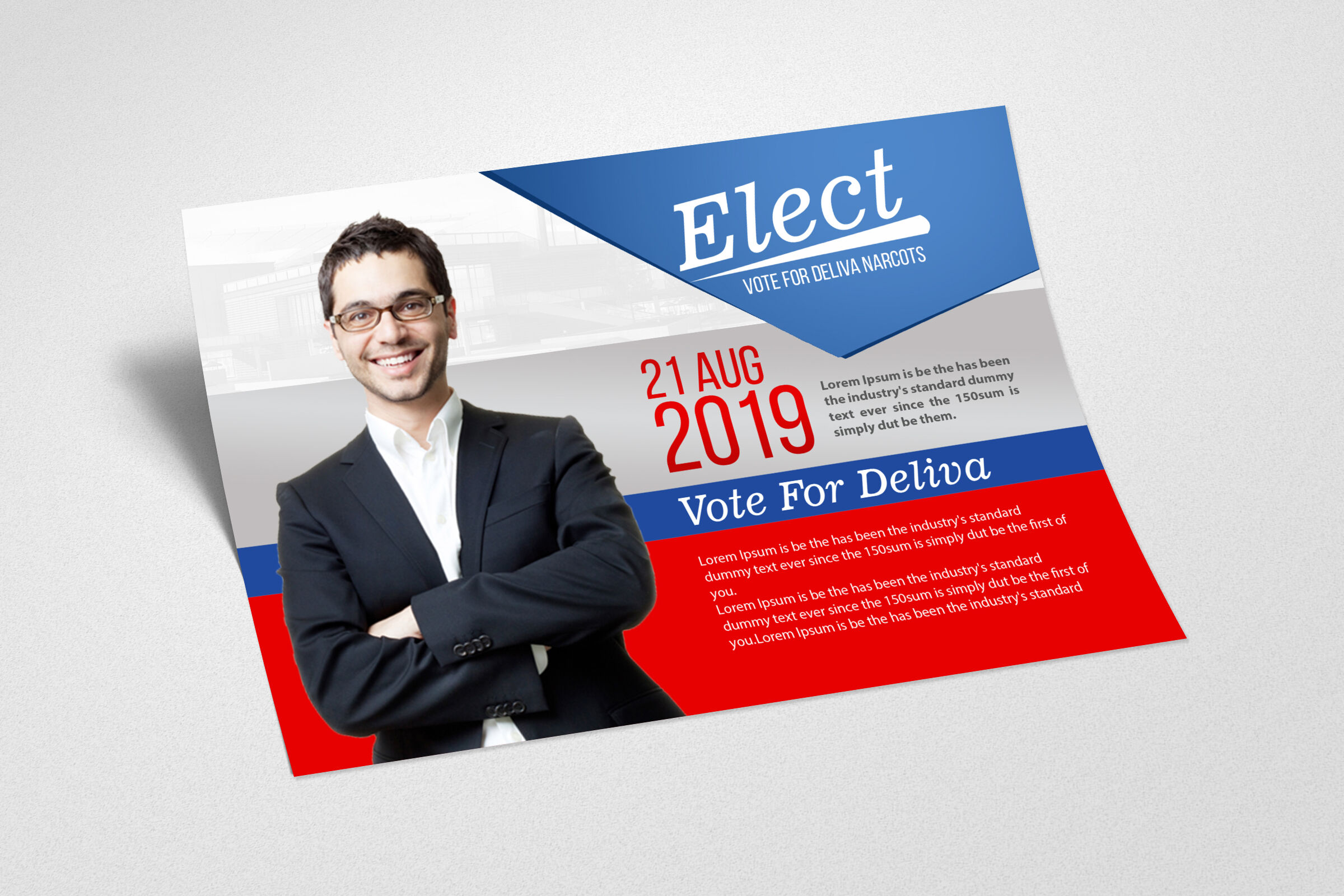 Election Voting Flyer Template By Designhub  TheHungryJPEG.com Throughout Election Templates Flyers
