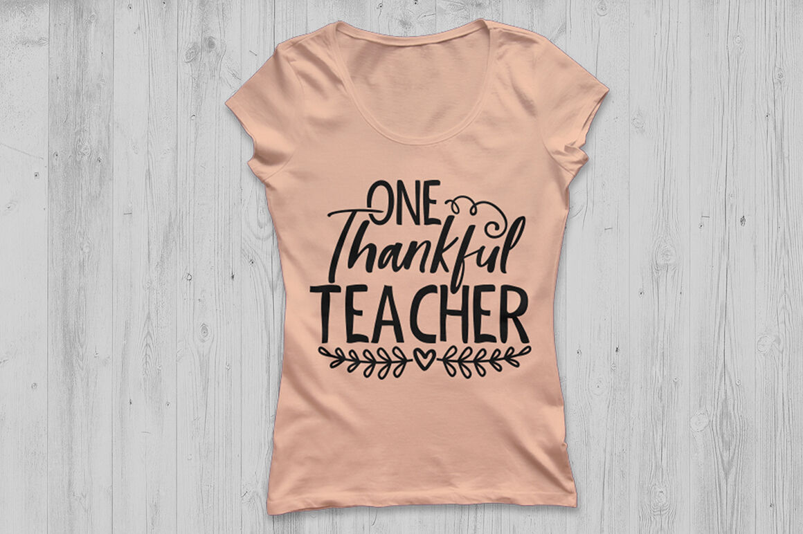 One Thankful Teacher Svg, Thanksgiving Svg, Teacher Fall Svg, Teacher