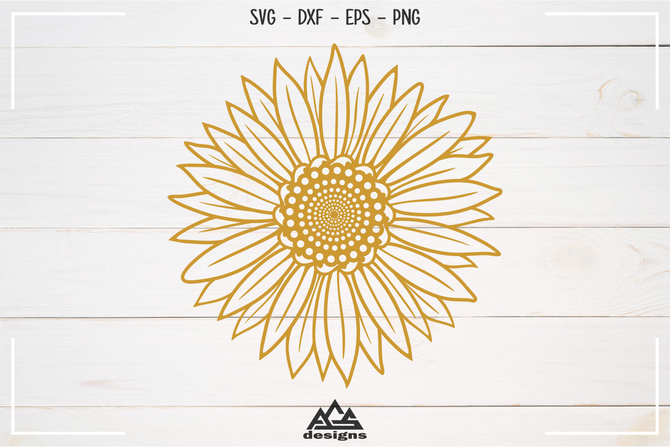 Sun Flower & Sun Flower Split Frame Svg Design By AgsDesign | TheHungryJPEG