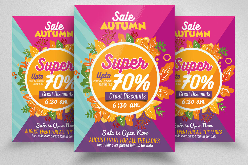 Autumn Super Sale Offer Flyer By Designhub Thehungryjpeg Com