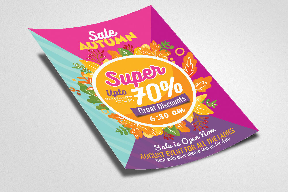 Autumn Super Sale Offer Flyer By Designhub Thehungryjpeg Com