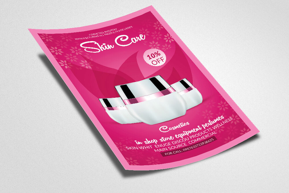 Beauty Skin Care Product Flyer Template By Designhub Thehungryjpeg Com
