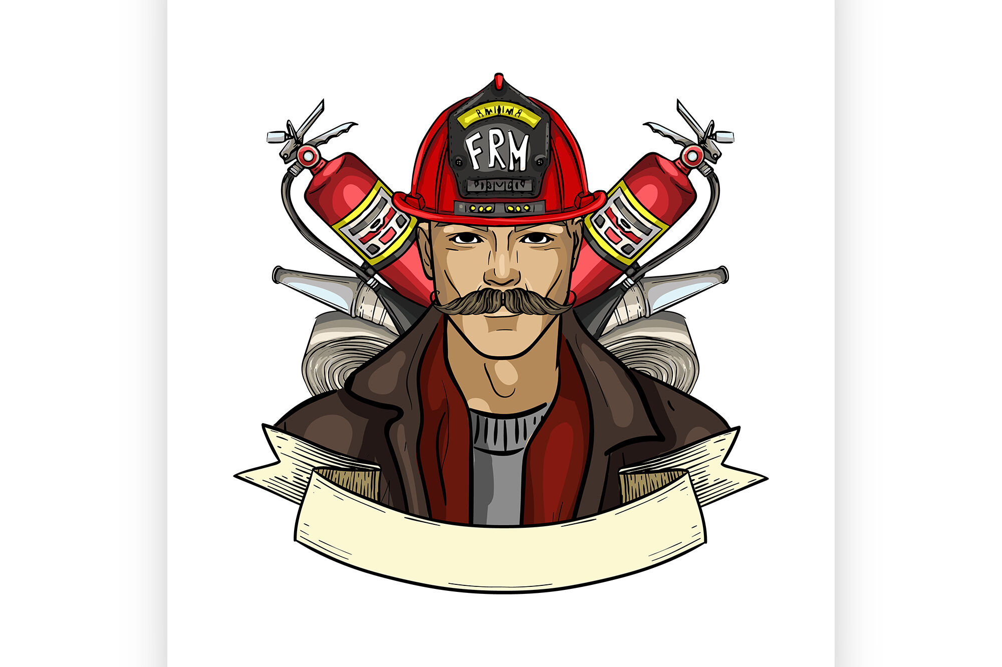 Hand drawn sketch fireman icon 10 By Netkoff | TheHungryJPEG