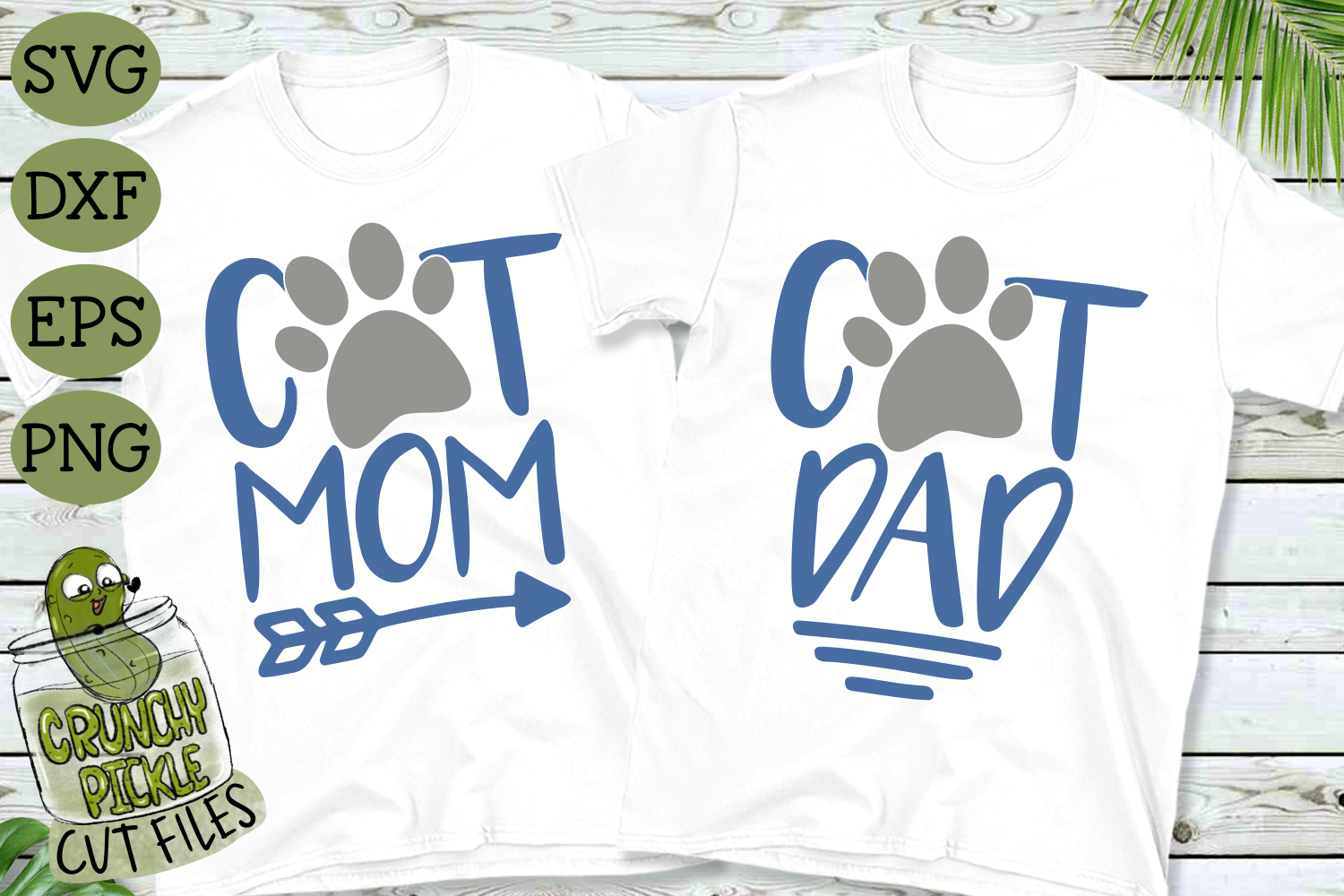 Download Cat Mom and Cat Dad Matching SVG Files By Crunchy Pickle | TheHungryJPEG.com