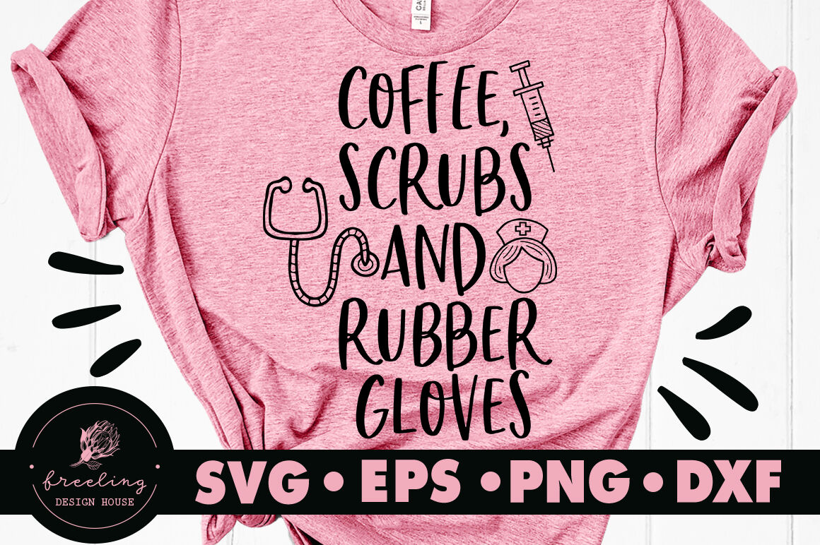 Download Coffee, Scrubs And Rubber Gloves SVG By Freeling Design ...