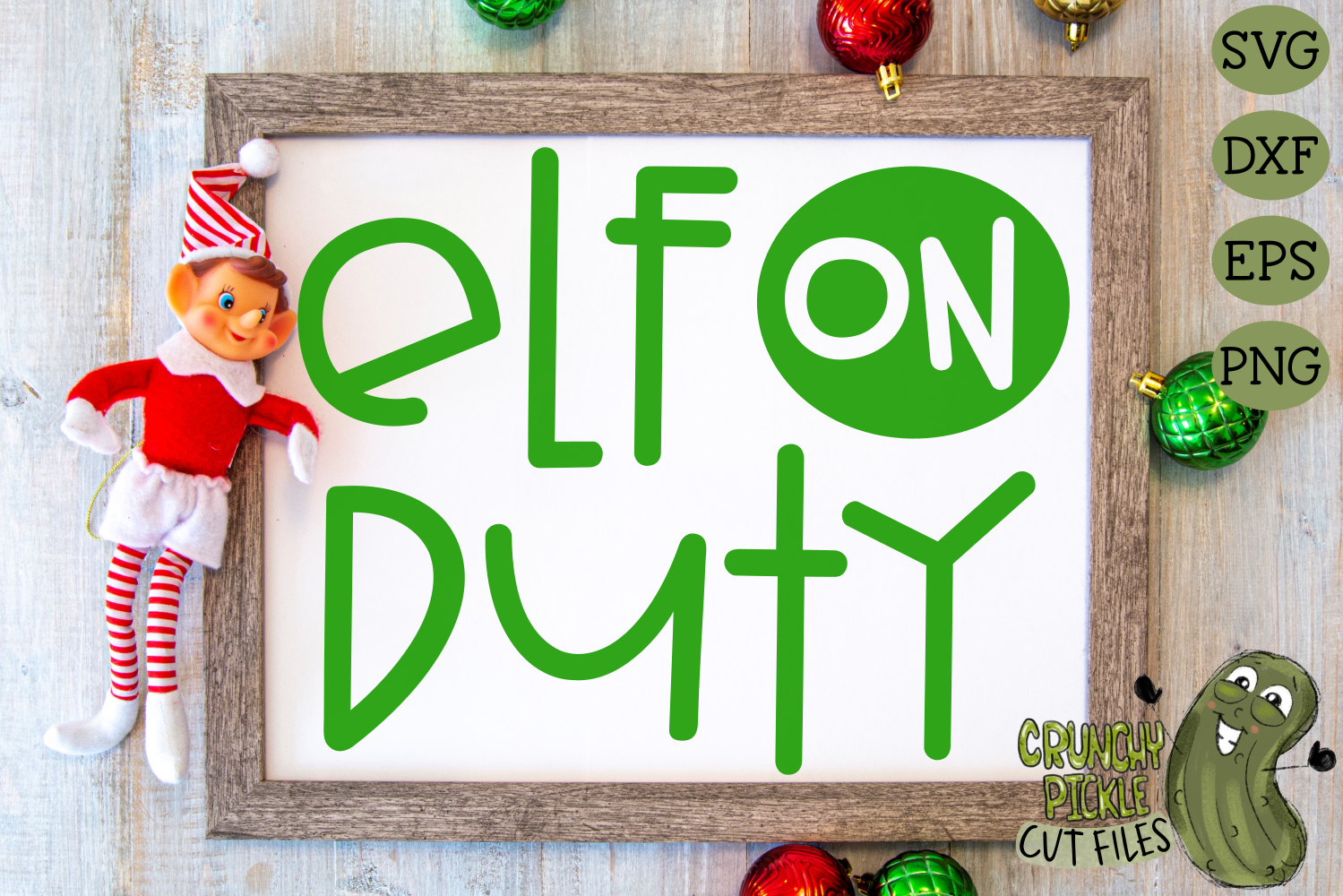 Christmas Svg File Elf On Duty By Crunchy Pickle Thehungryjpeg Com