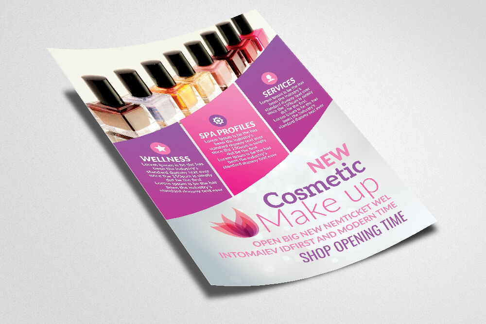 Cosmetics Product Flyer Template By Designhub Thehungryjpeg Com