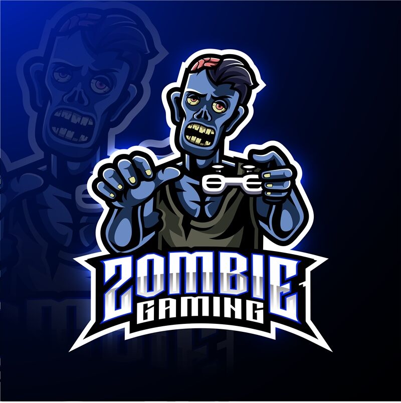 Undead gamer lost in virtual reality. Unique logo design featuring a zombie  and a PC monitor 25917635 Vector Art at Vecteezy