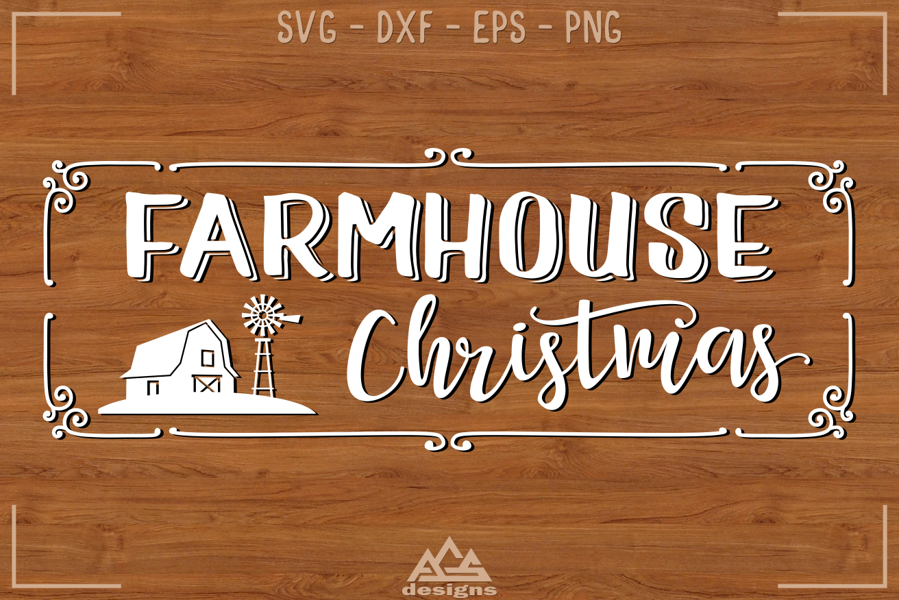 Farmhouse Christmas Svg Design By Agsdesign Thehungryjpeg Com