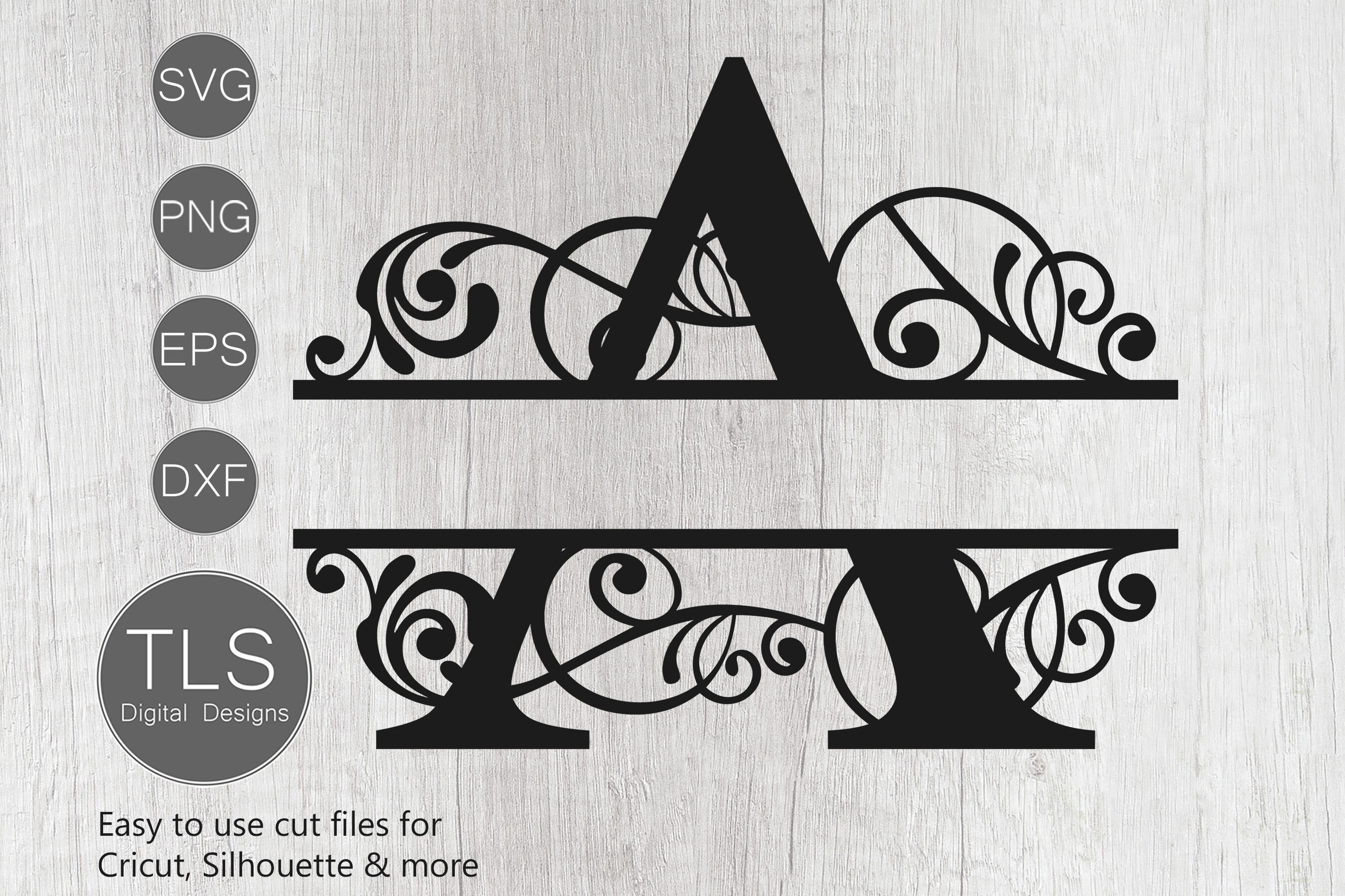 Download Letter A Split Monogram SVG, Split Monogram svg, Letter A cricut By TLSDigitalDesigns ...