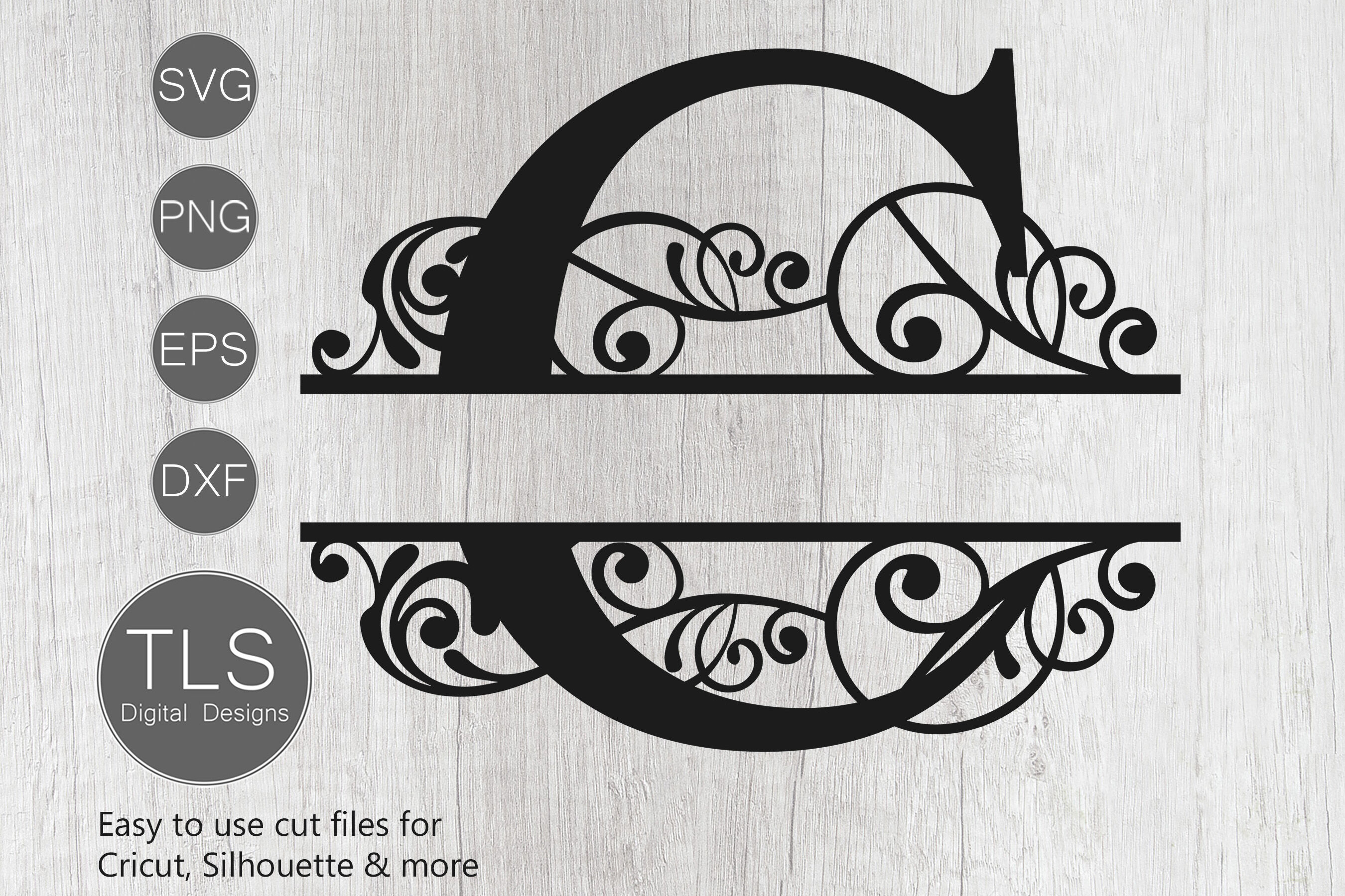 Letter C Split Monogram SVG, Split Monogram SVG, Letter C ...