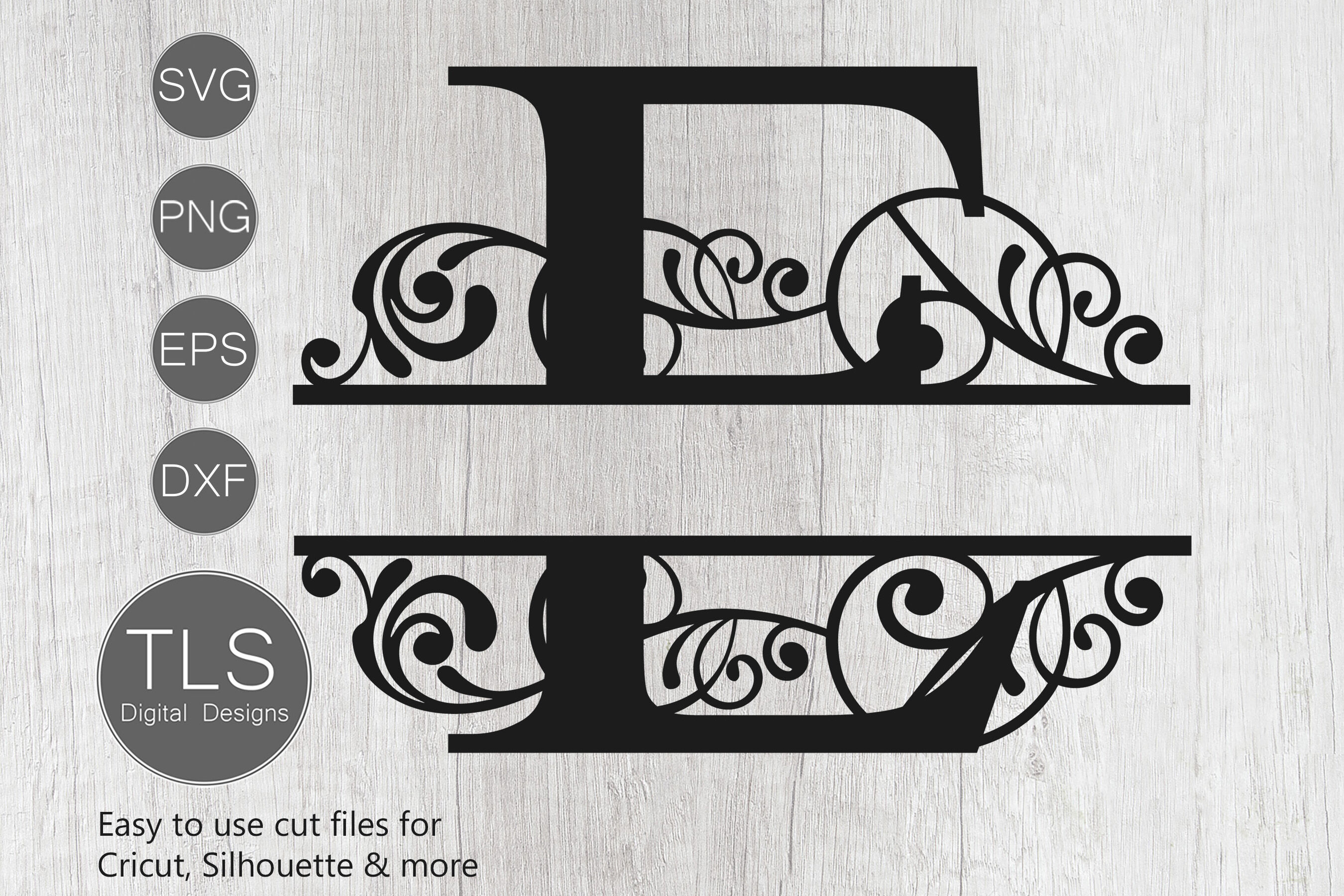 Download Letter E Split Monogram Svg Split Monogram Svg Letter E Cricut By Tlsdigitaldesigns Thehungryjpeg Com SVG, PNG, EPS, DXF File