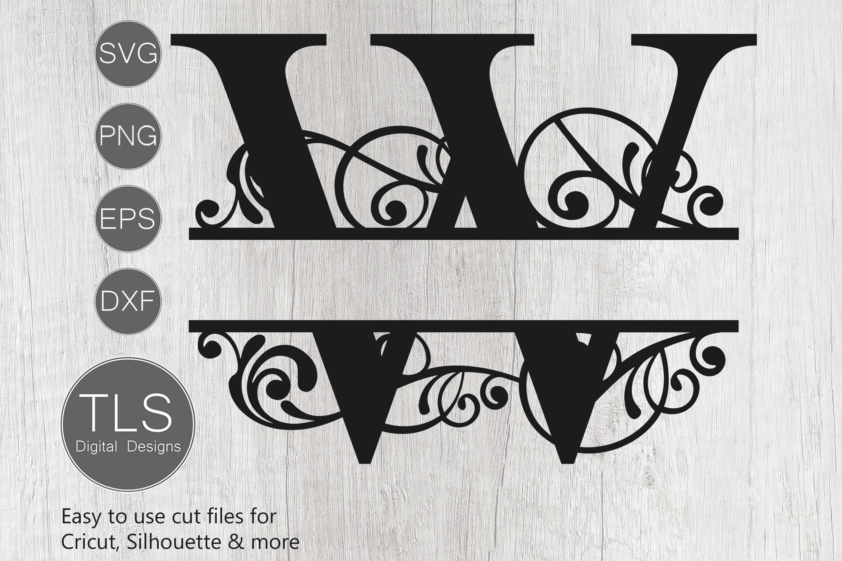 Download Letter W Split Monogram SVG, Split Monogram SVG, Letter W Cricut By TLSDigitalDesigns ...