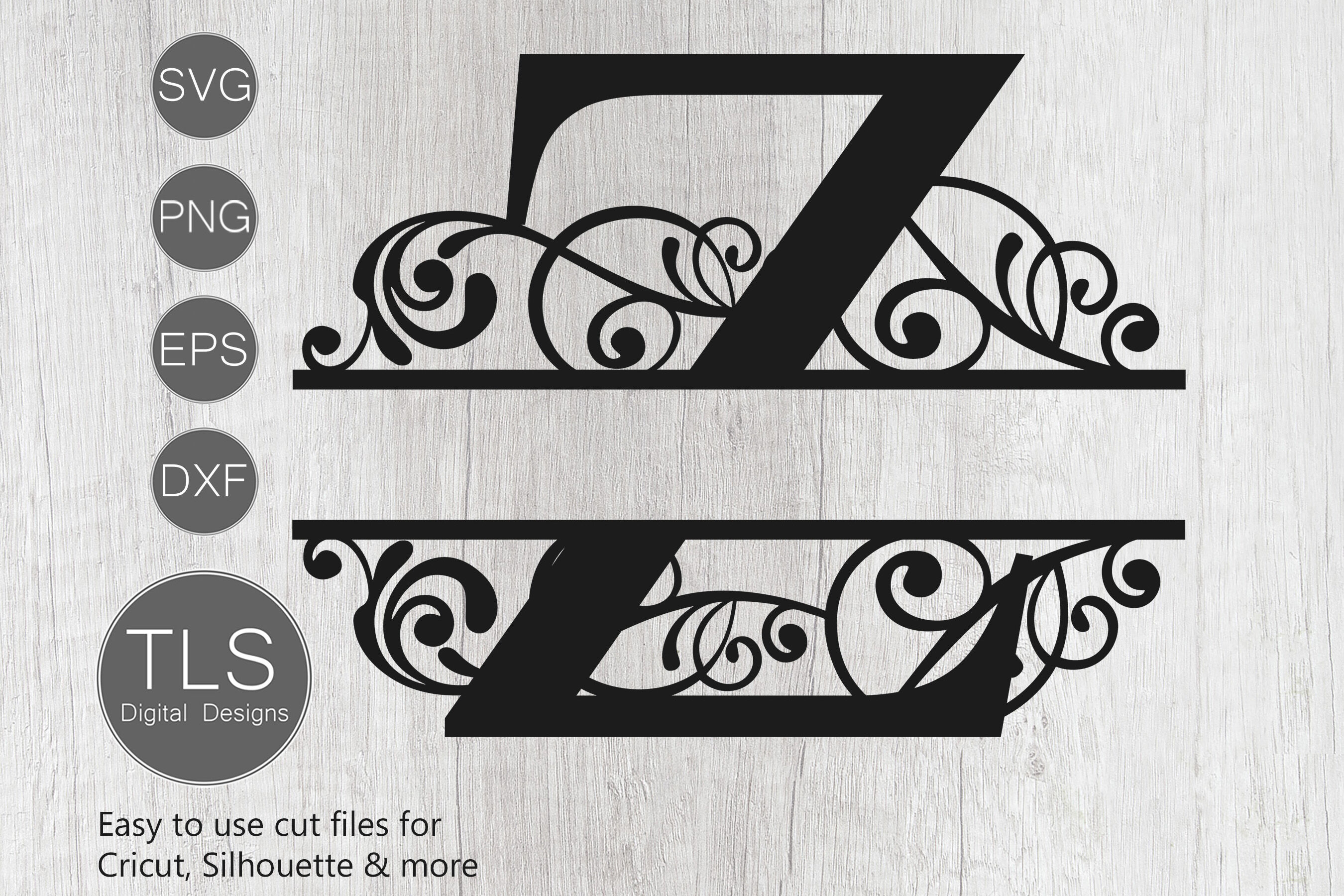 Letter Z Split Monogram Svg Split Monogram Svg Letter Z Cricut By Tlsdigitaldesigns Thehungryjpeg Com