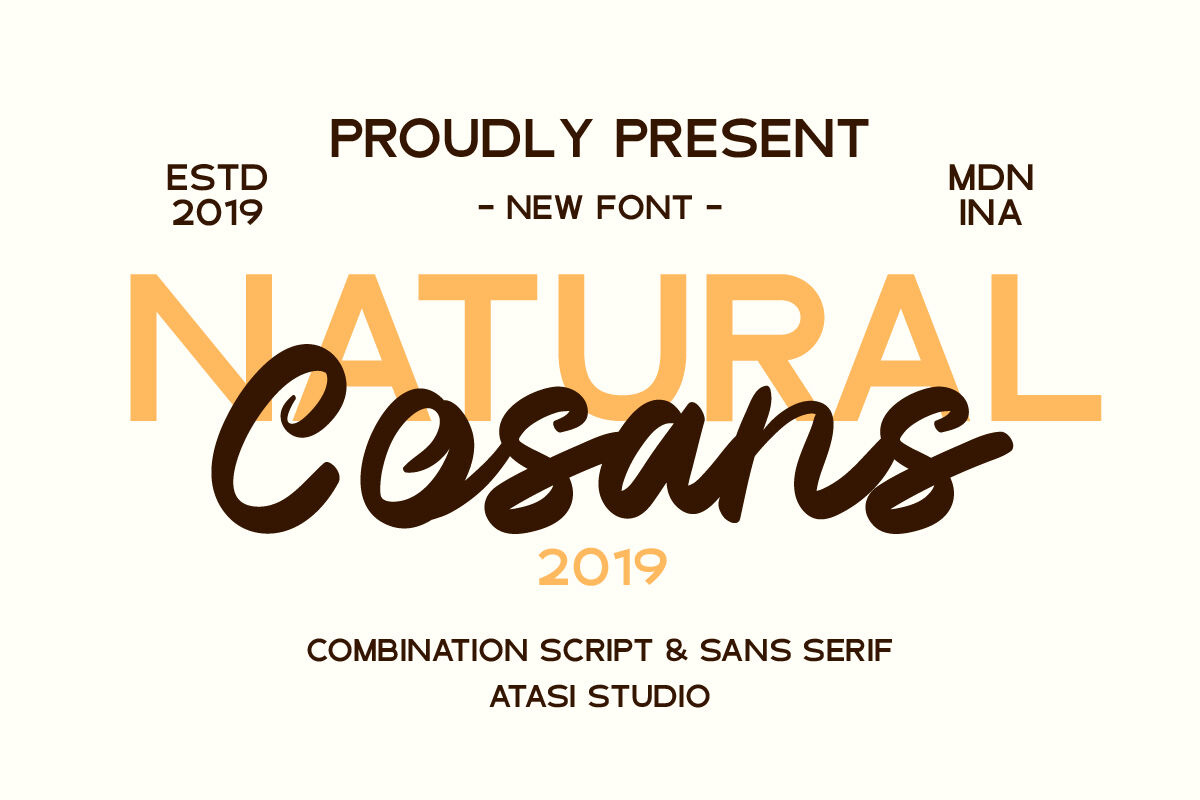 Cosans Font Duo By Atasistudio Thehungryjpeg Com
