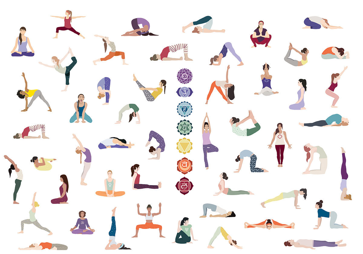 49 Yoga Postures for the 7 Chakras By Sunnyfields