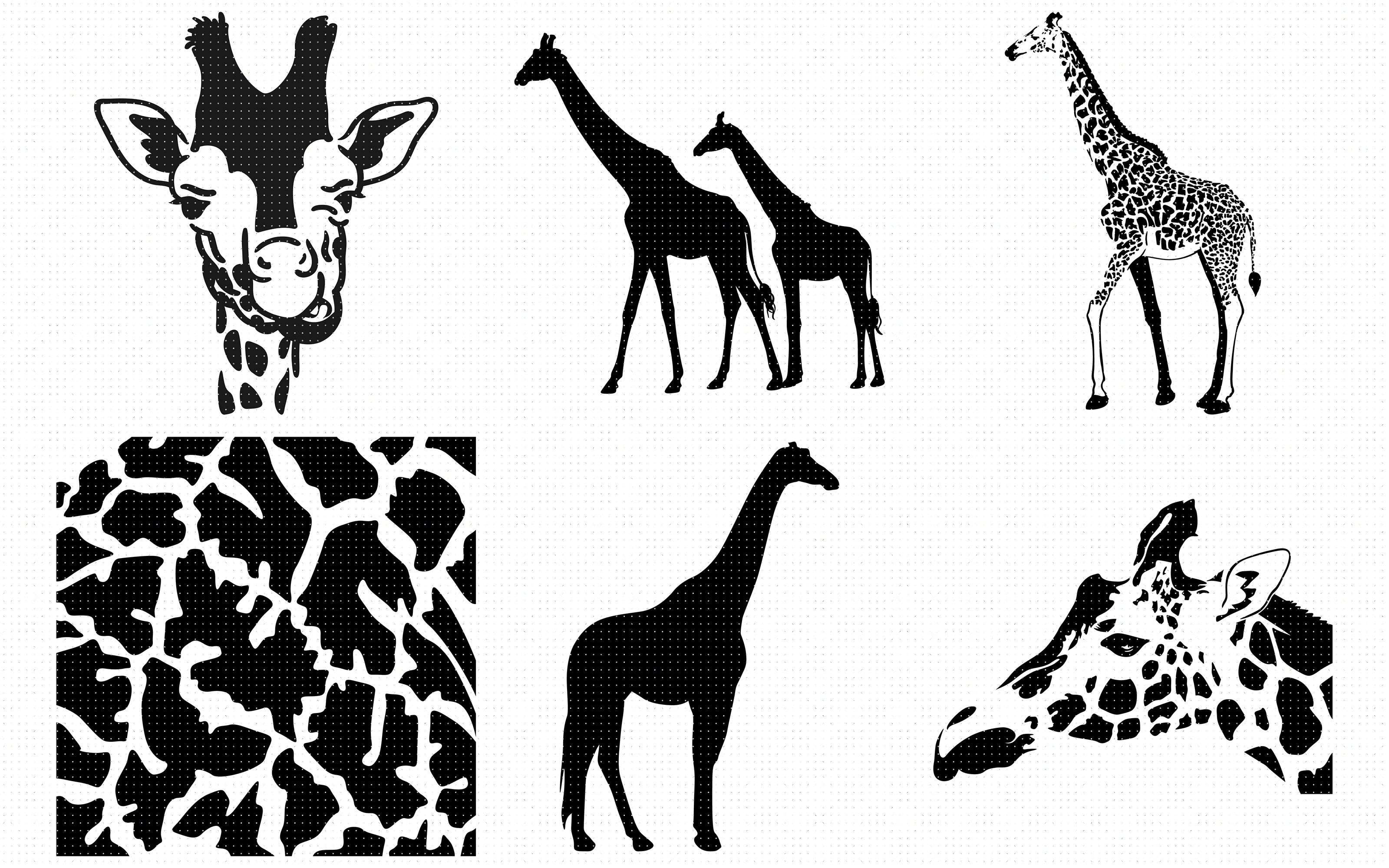 giraffe animal print pattern SVG clipart By CrafterOks TheHungryJPEG