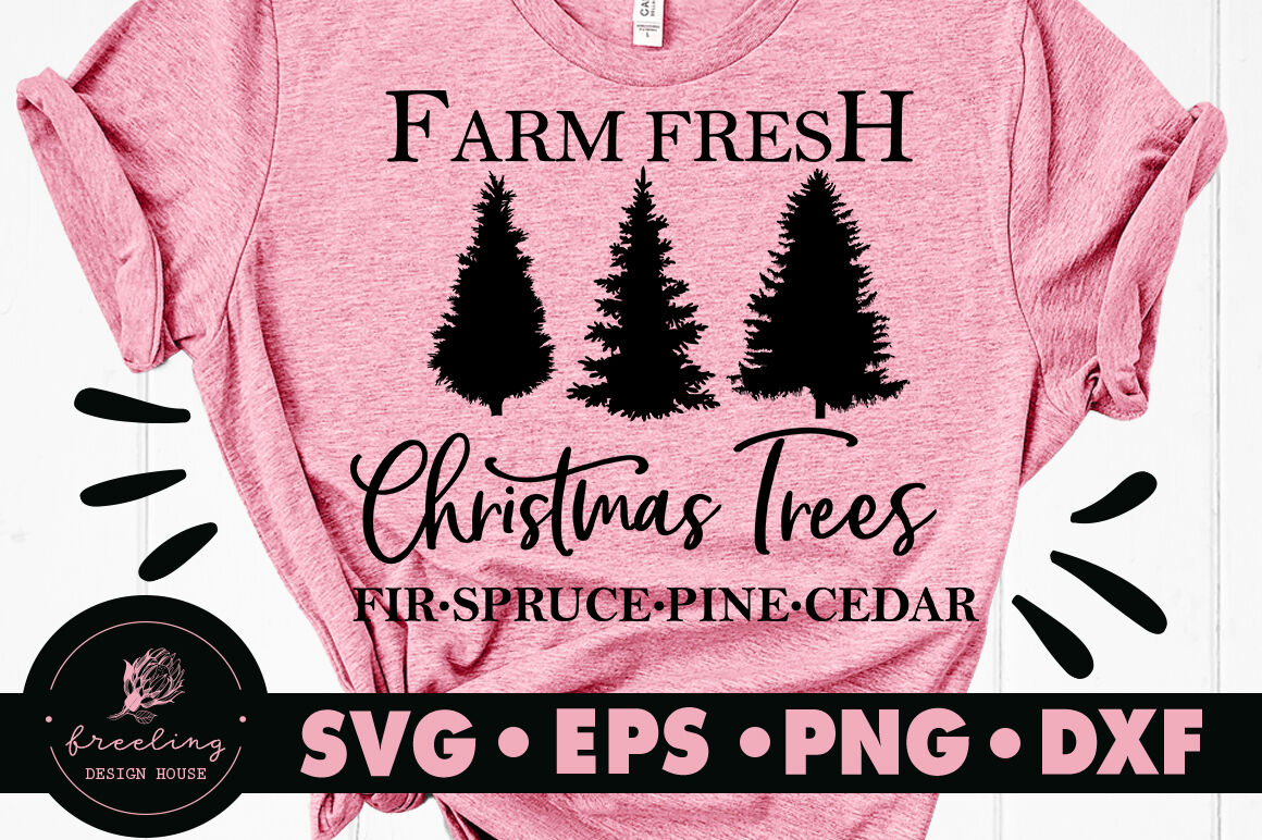 Download Farm Fresh Christmas Trees Svg By Freeling Design House Thehungryjpeg Com PSD Mockup Templates