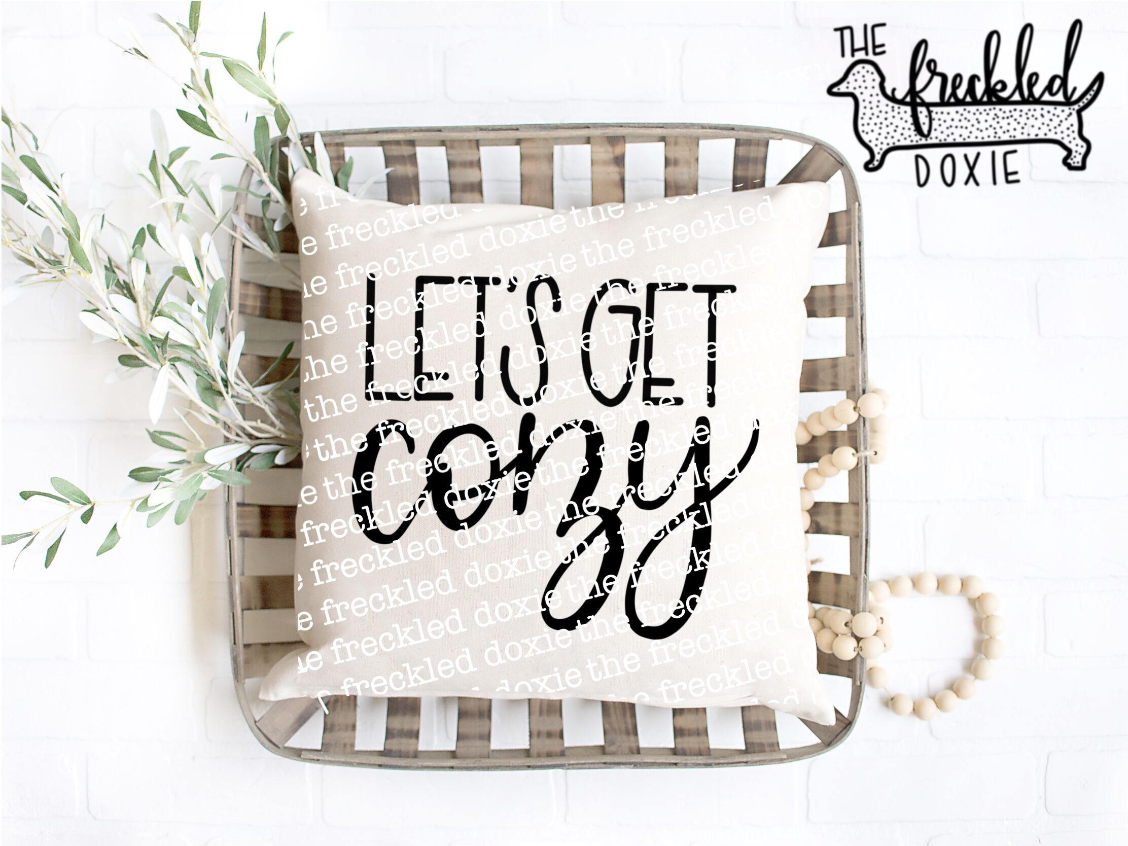 Download Let's Get Cozy SVG {Hand Lettered} By The Freckled Doxie ...