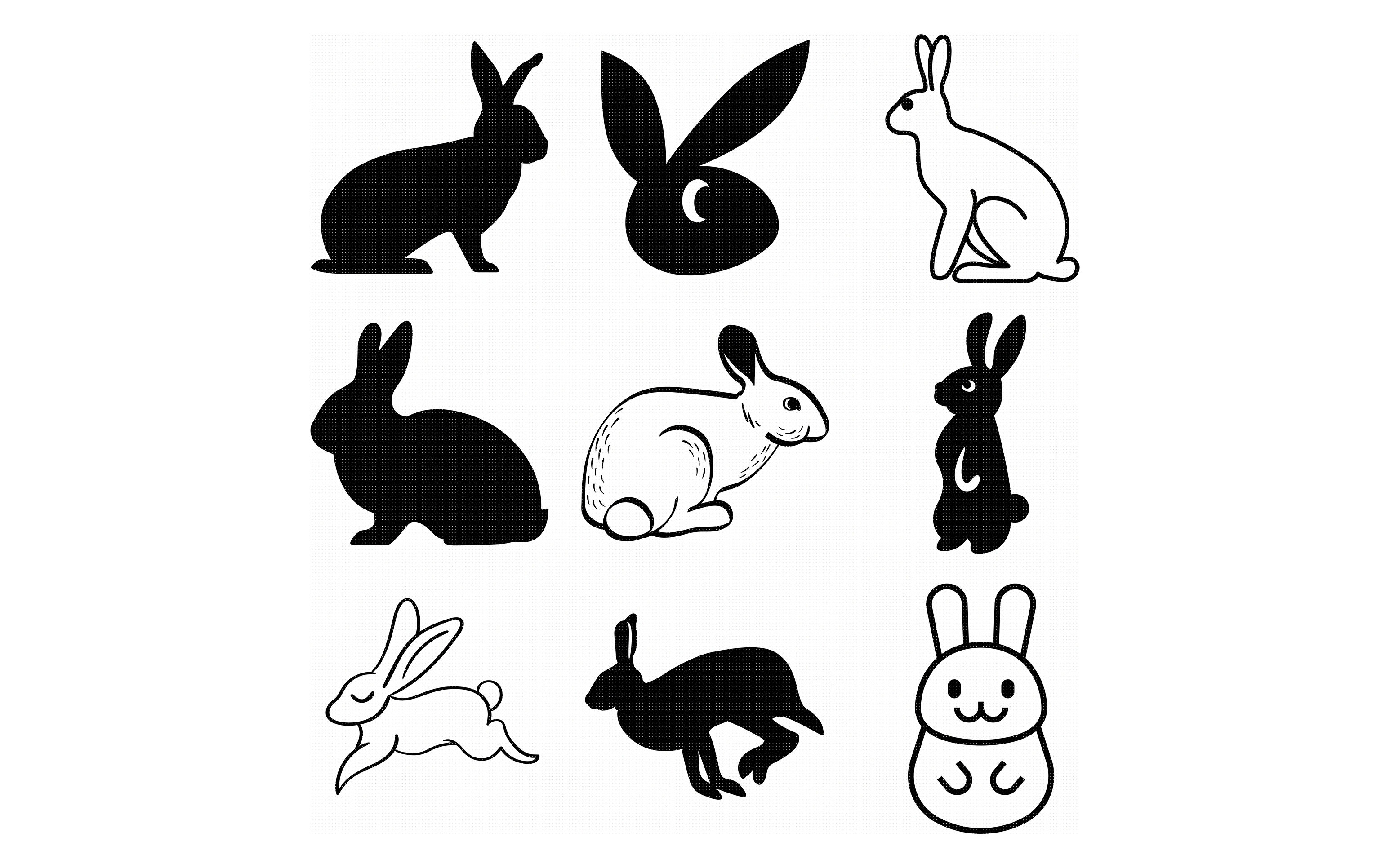 Download Bunny Rabbit Hare Svg File Dxf Free Svg Cut File Instant Download By Crafteroks Thehungryjpeg Com