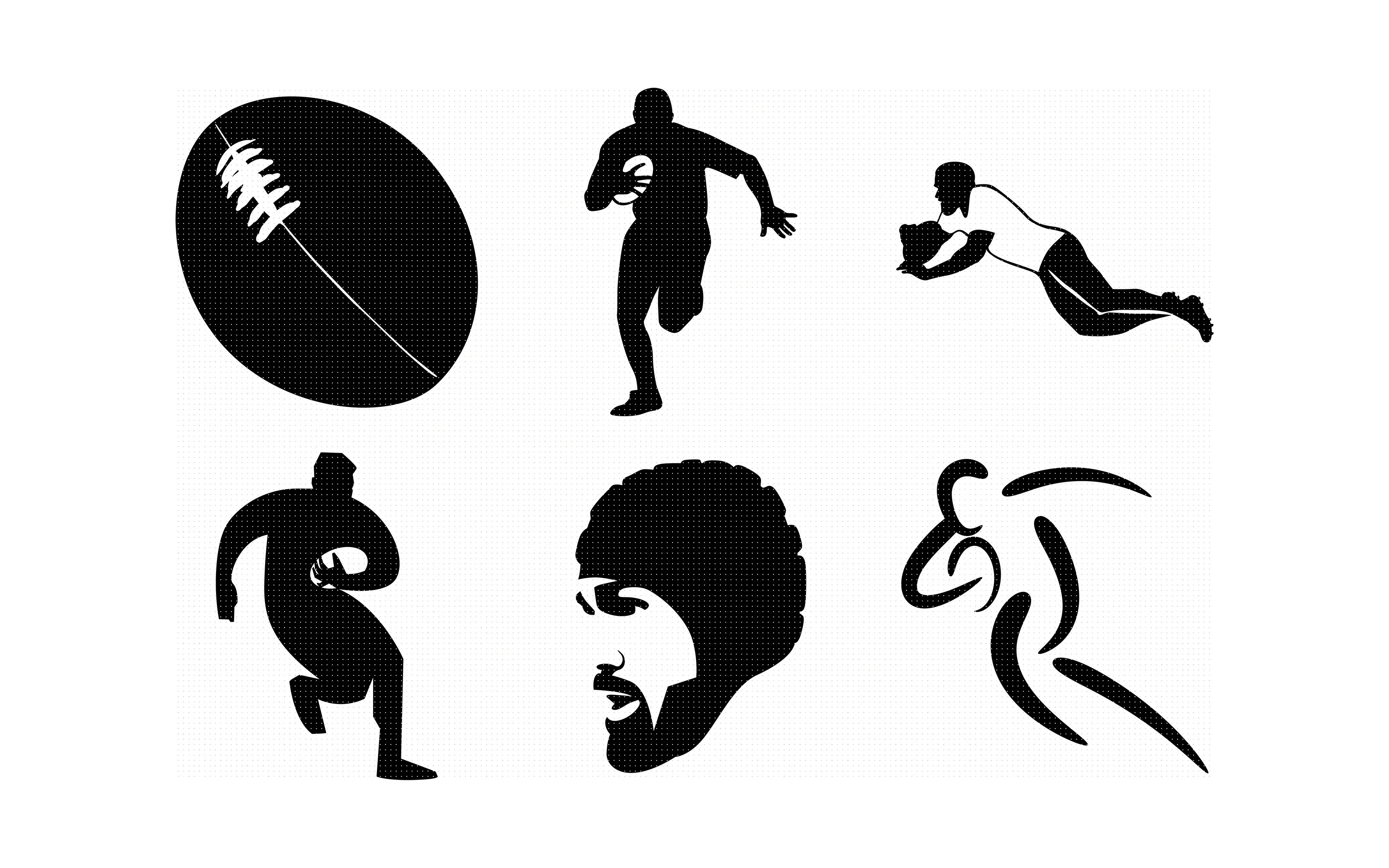 commercial use Rugby Shirt Print Silhouette Black Rugby Svg Clipart ...