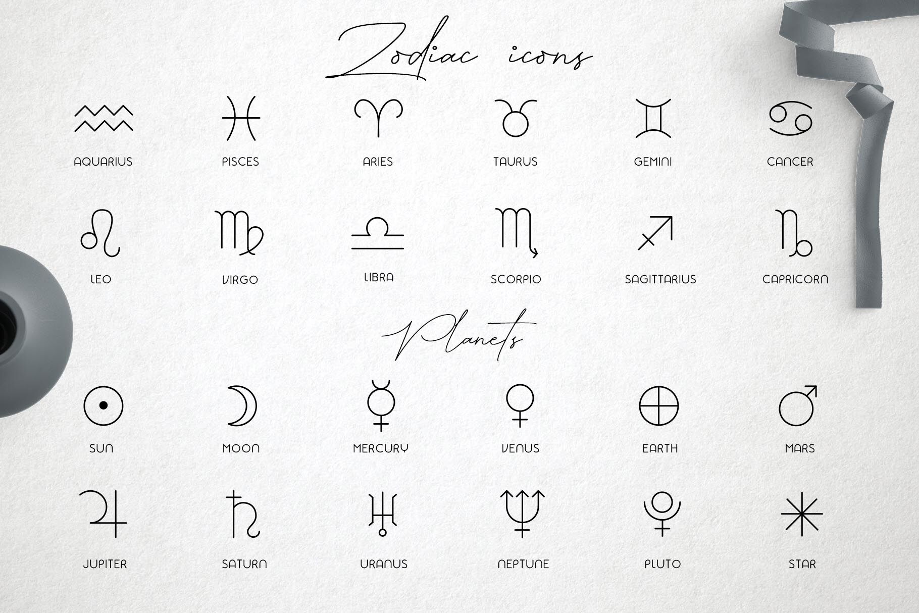 Zodiac Signs and Constellations By Alisovna | TheHungryJPEG