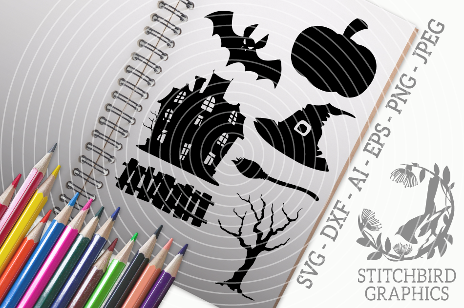 Halloween Icons Svg Silhouette Studio Cricut Eps Dxf Ai By Stitchbird Graphics Thehungryjpeg Com