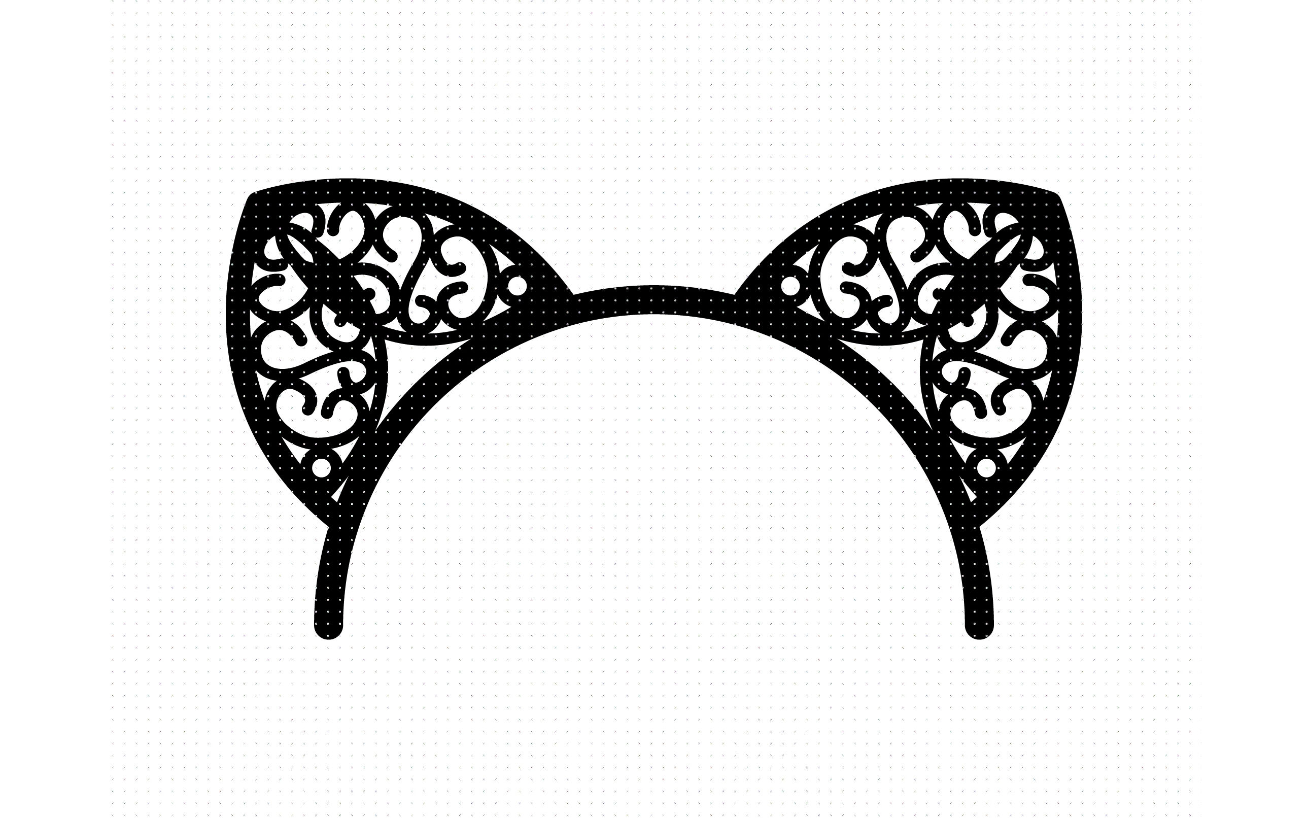 Download cat ears headband cutout svg, dxf, vector, eps, clipart, cricut, downl By CrafterOks ...