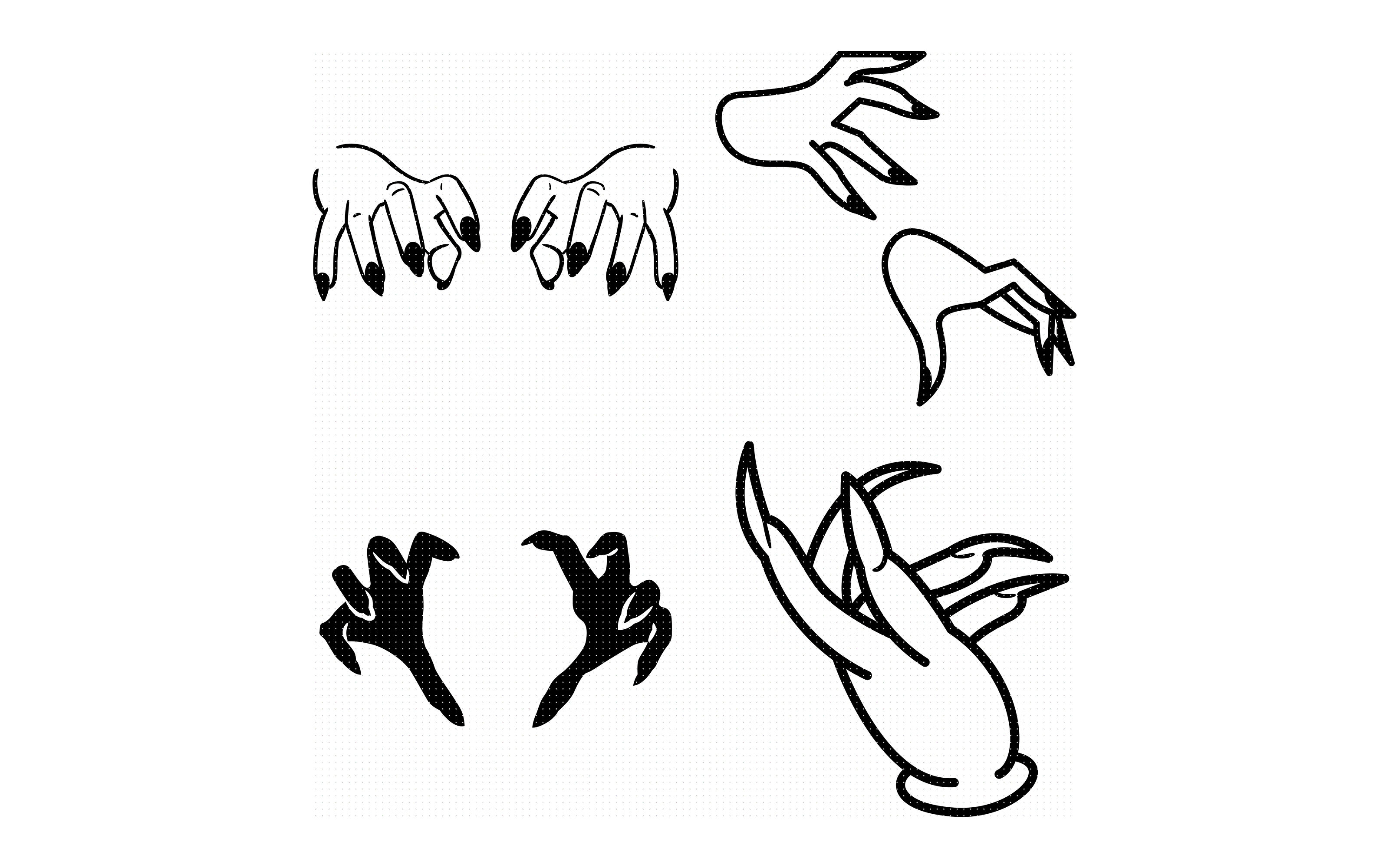 Download witch, nails, long nails and hand, svg, dxf, vector, eps ...