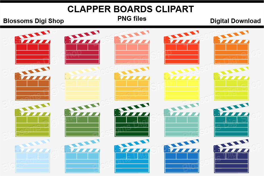 365 group clapper board clipart