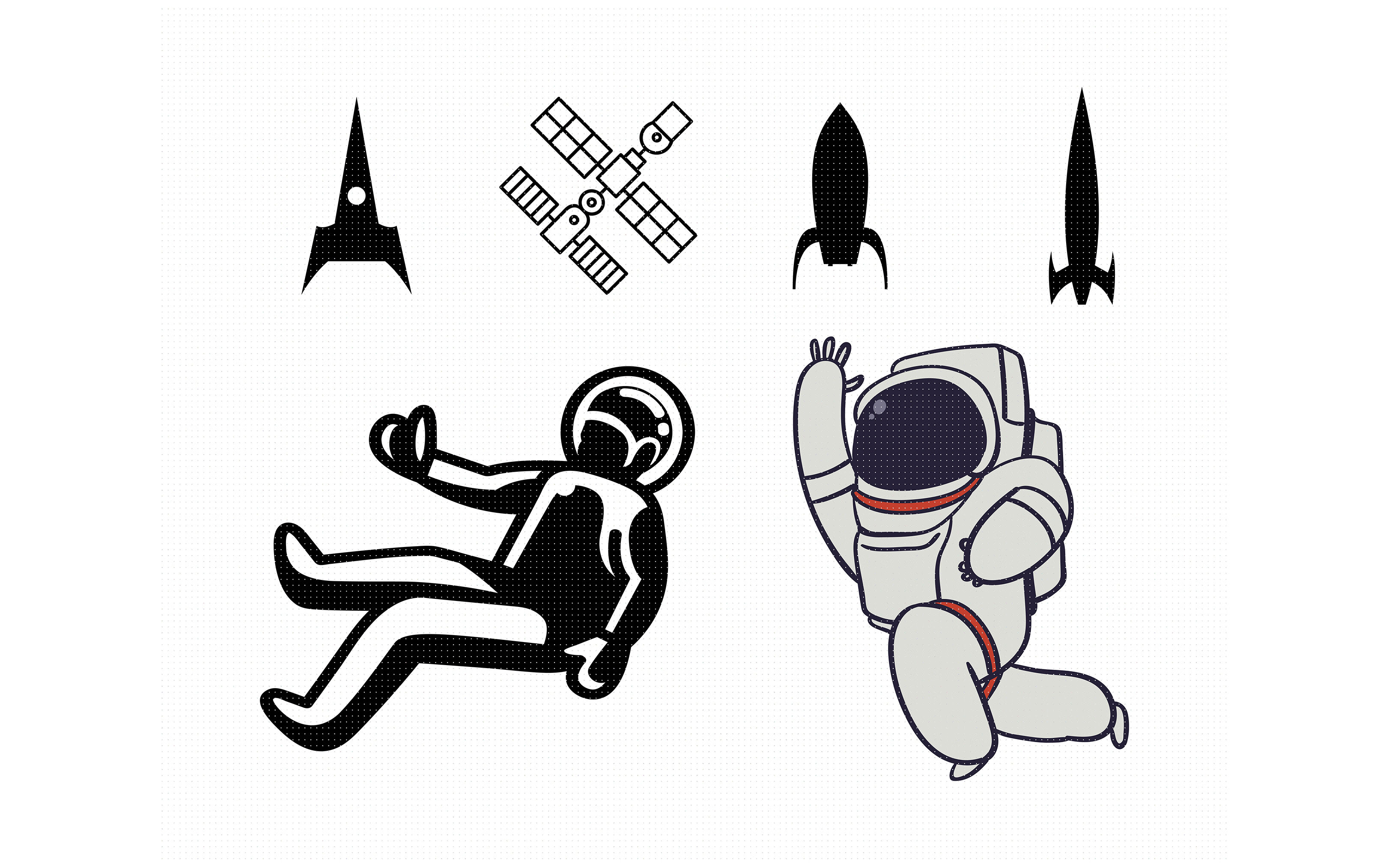 Retro Spaceman Space Spaceship Svg Dxf Vector Eps Clipart By Crafteroks Thehungryjpeg Com