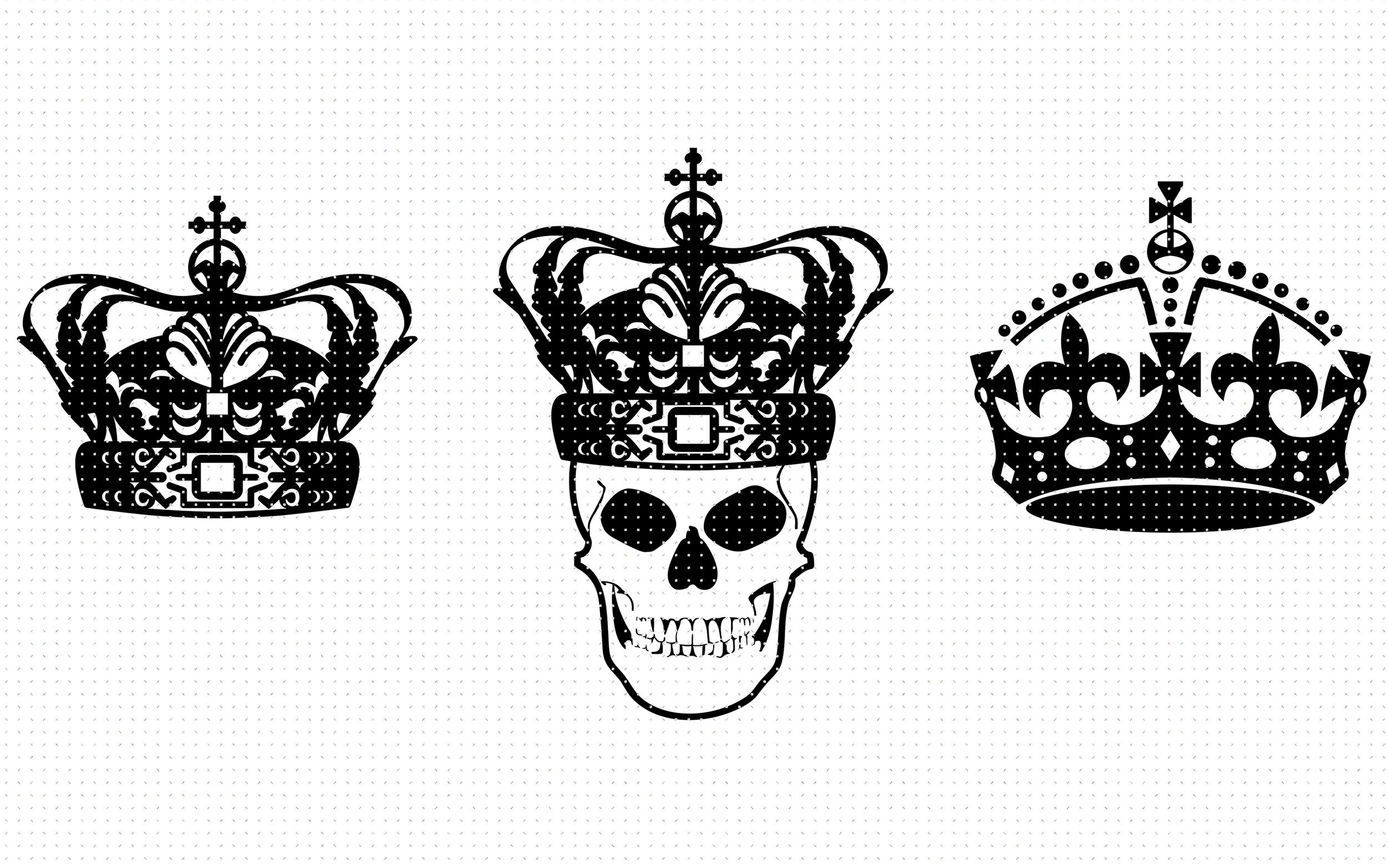 royalty, crown, royal, skull, svg, dxf, vector, eps ...